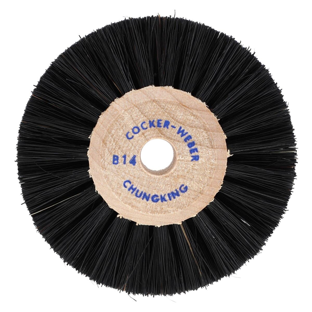 Cocker-Weber Brush Lathe Wheel Wood Hub, Chungking Bristle, Stiff, 54mm, 2-1/8", #B14, 12/Pack thumbnail 3