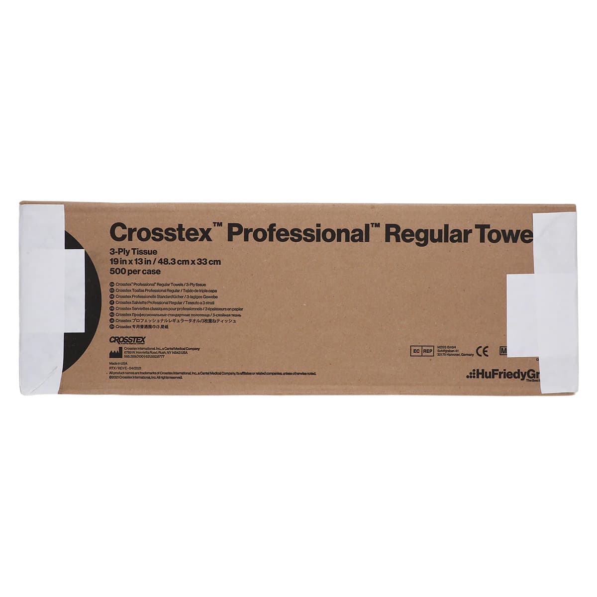 Crosstex Professional Regular Patient Towels, 3-Ply Tissue, 19" x 13", White, 500/Case, WTXWH thumbnail 3