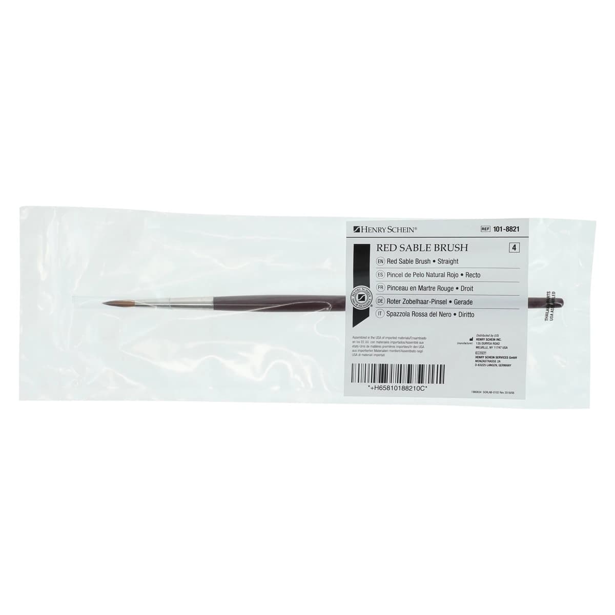 Ceramist Brush Red Sable Straight #4 - Brush Red Sable Straight - Image 1