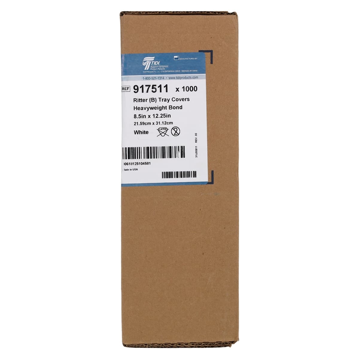 TIDI Choice Heavyweight Tray Covers, Ritter B, 8.5" x 12.25", White, 1000/Box, 917511 thumbnail 3