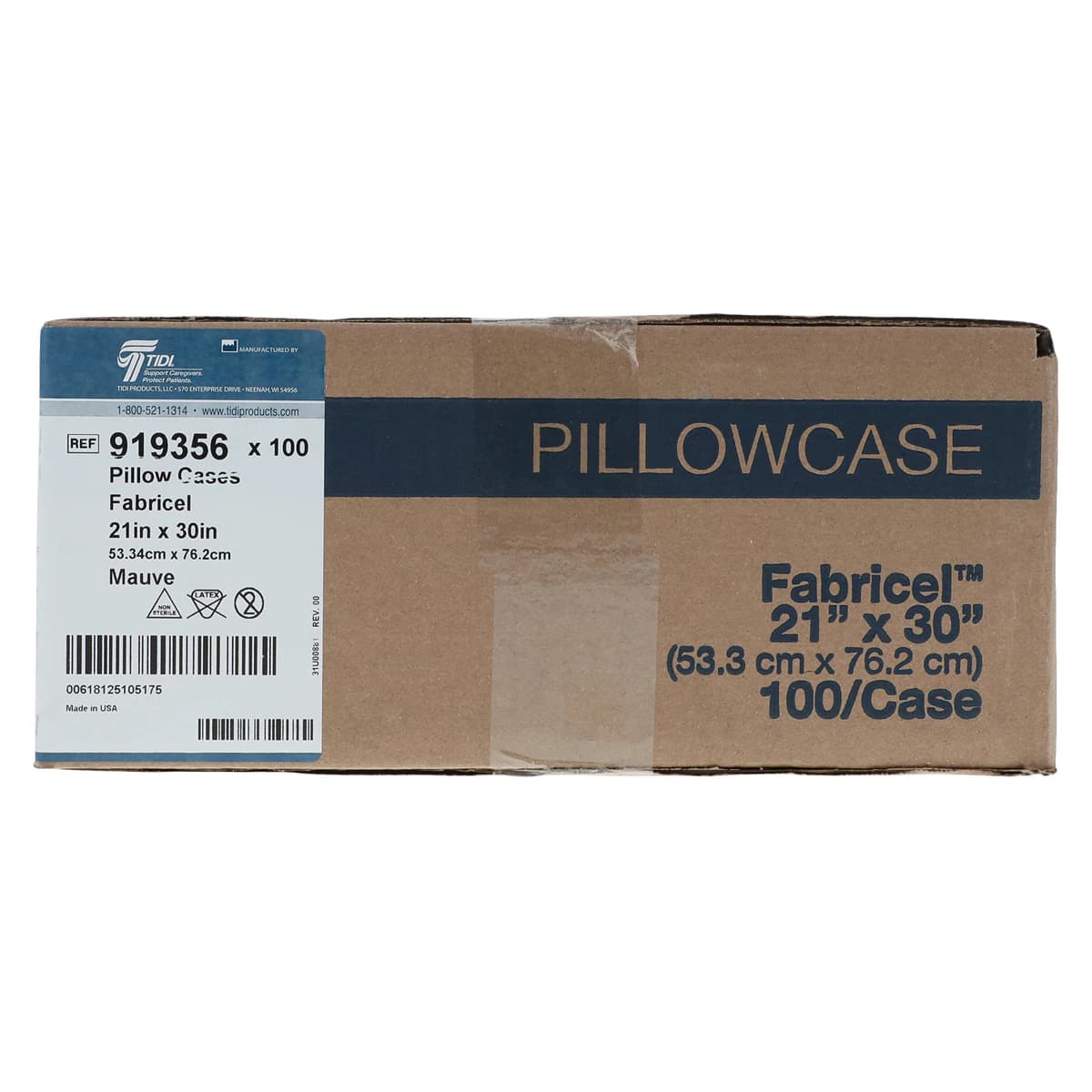 Tidi Fabricel Pillowcases, 21" x 30", Mauve, Disposable, 100/Box thumbnail 3