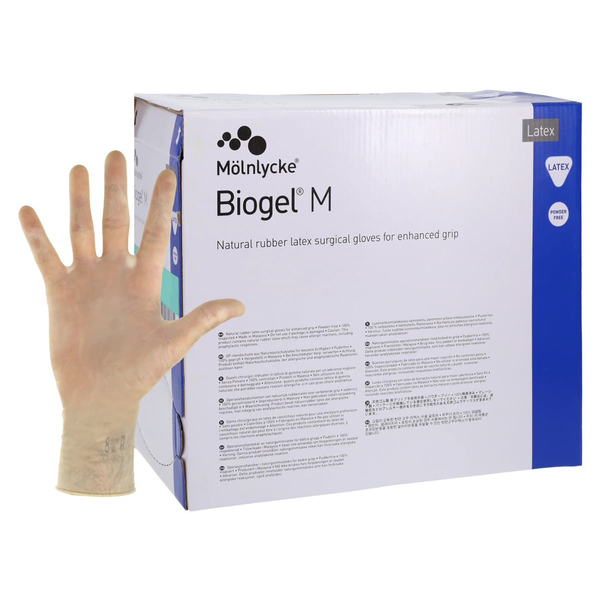 Biogel M Microsurg Powder-Free Sterile Surgical Gloves, Size 6.0, Straw, 50 Pairs/Box - Biogel M Microsurg 6.0 PF Sterile Surgical Glv (50 - Image 1
