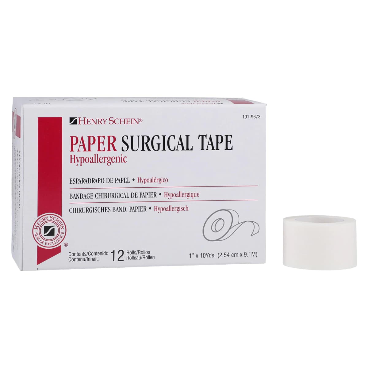 Henry Schein Surgical Tape Paper, 1" x 10 yd, White, Non-Sterile, 12/Box thumbnail 2