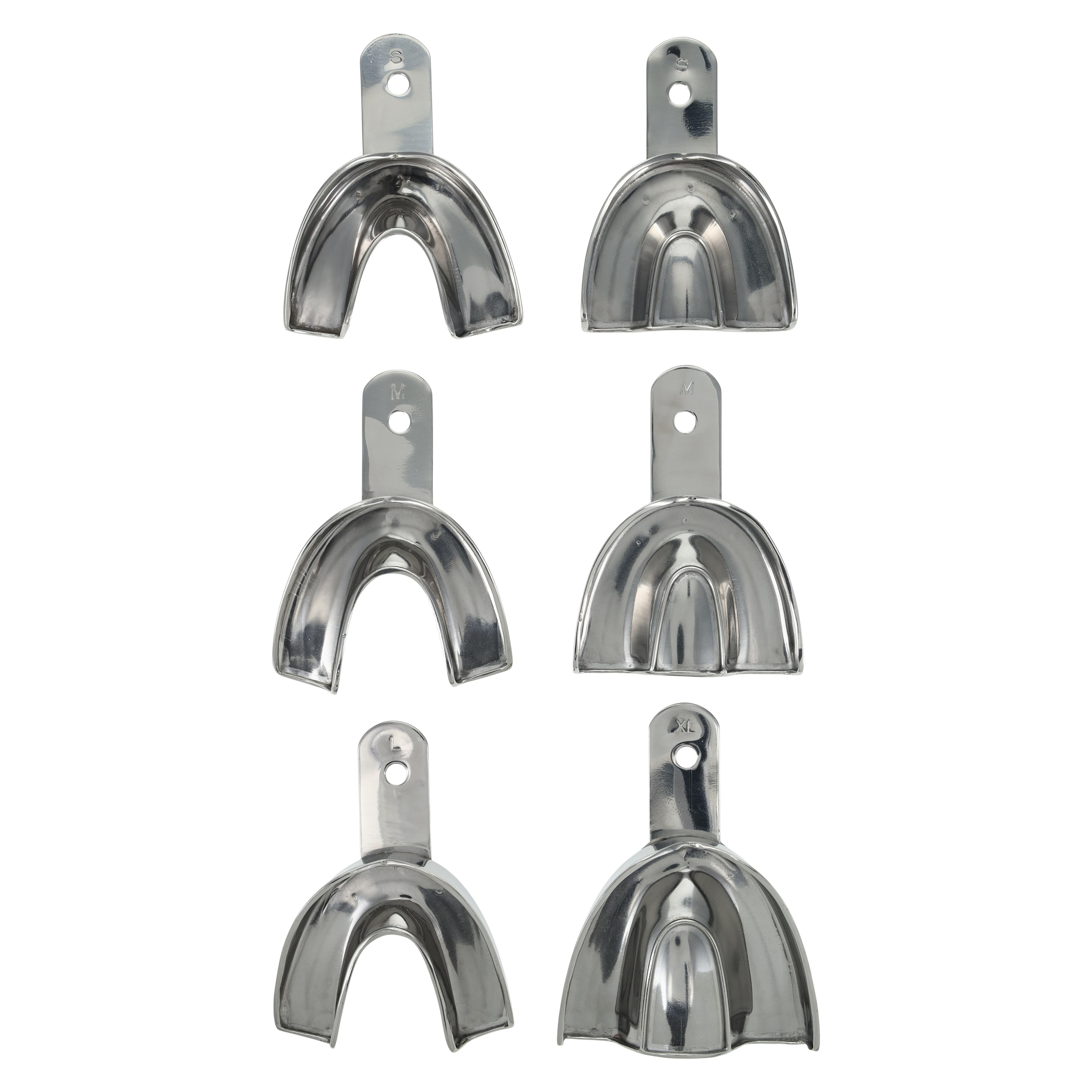HSI C-Type Impression Tray, Stainless Steel, Regular Set, Solid, Non Water Cooled, 6/Box thumbnail 3