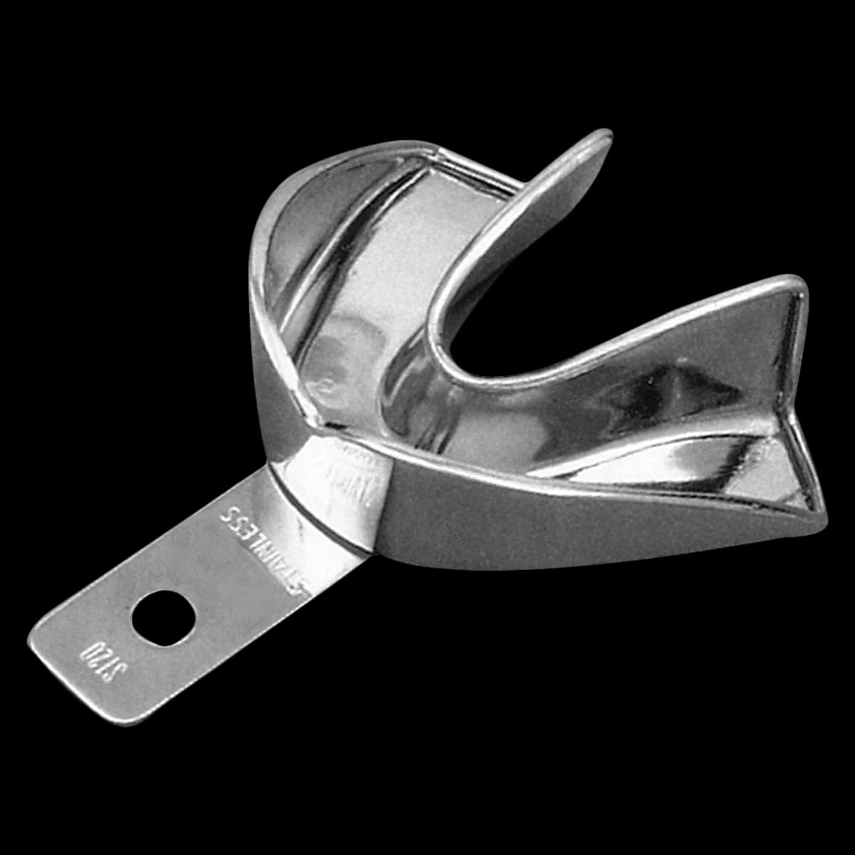 HSI C-Type Impression Tray, Stainless Steel, Regular Set, Solid, Non Water Cooled, 6/Box - Impression Tray Metal - Image 1