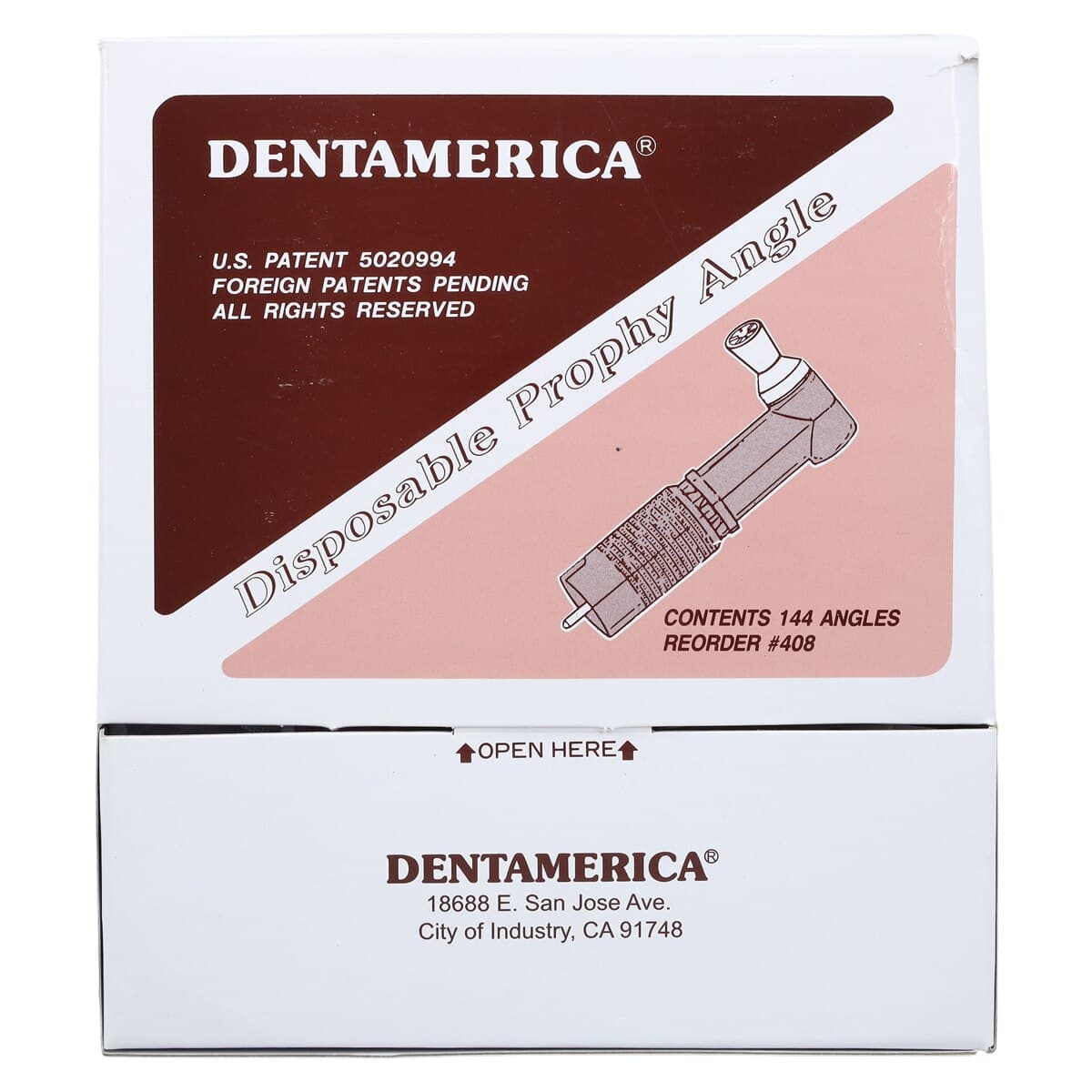 Dentamerica Disposable Prophy Angle, Medium Soft, 90°, Latex-Free, 144/Box, #408 thumbnail 3