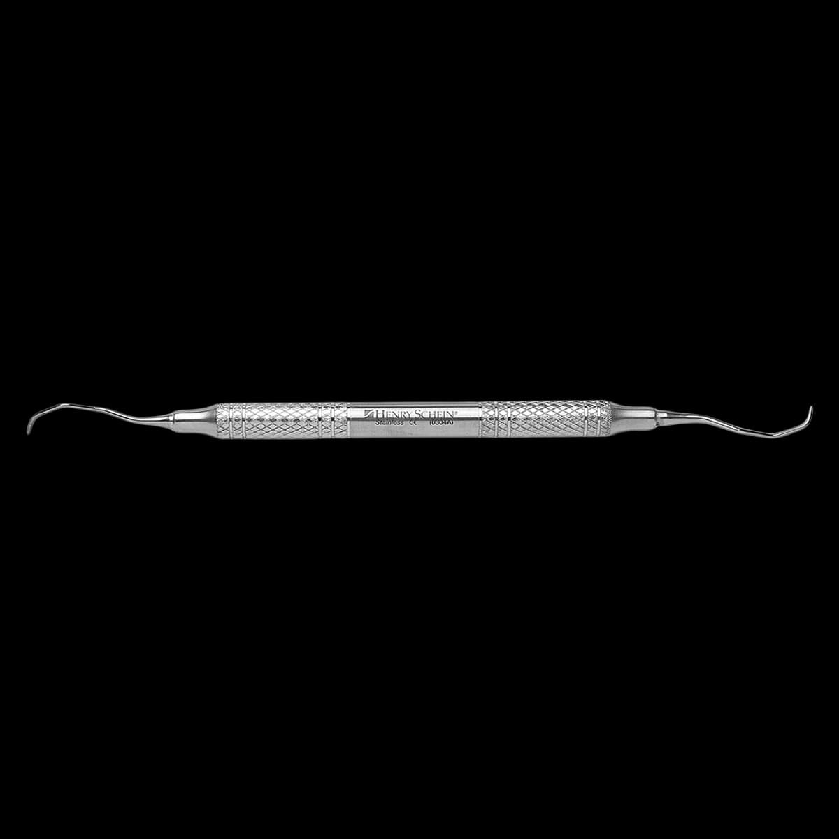 Henry Schein Gracey Curette Double End 15/16, Stainless Steel, Solid Handle, 6.5 mm Diameter, 27 g, Each - 15/16 Gracey Curette - Image 1