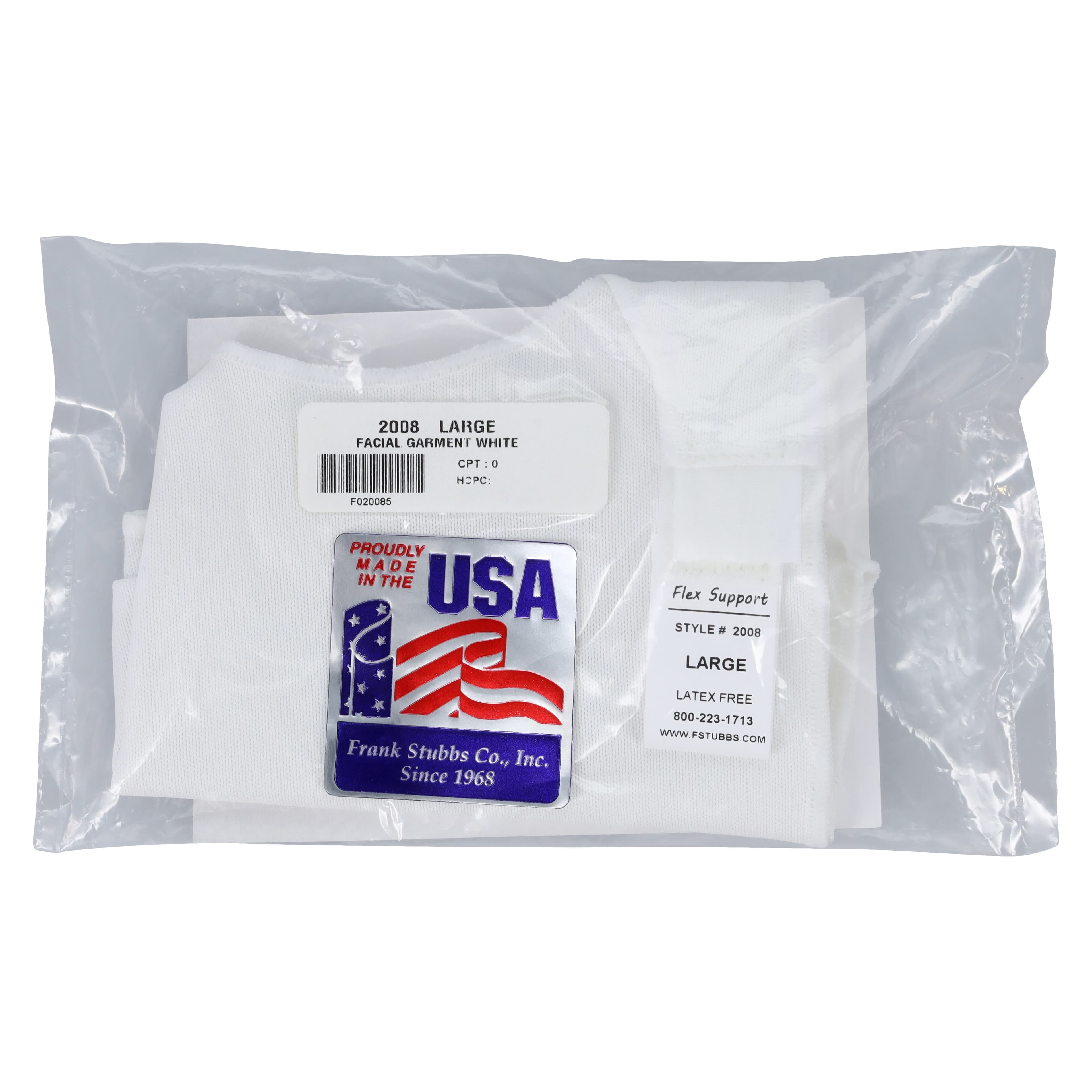 Compression Facial Garment, Large, White, 21-1/2"-22-1/2" thumbnail 2