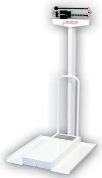 Detecto Wheelchair Scale, 24"W x 30"L Platform, Pound Calibration, 7550-1024 thumbnail 2