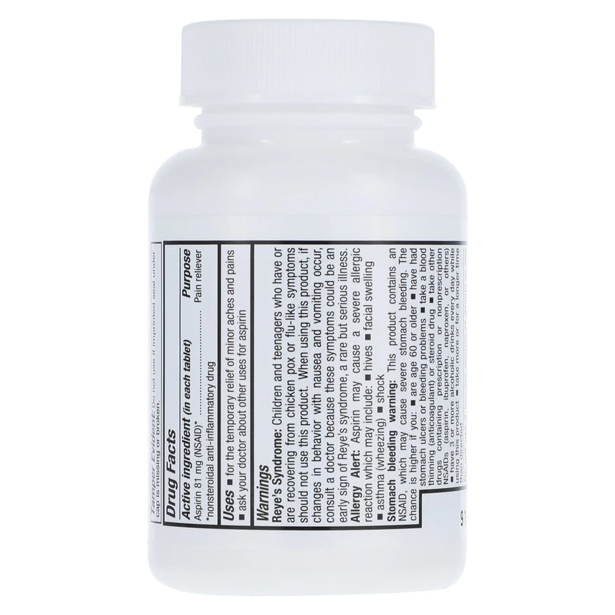 Aspirin 81mg Chewable Tablets, Orange Twist Cap, 36/Bottle thumbnail 2