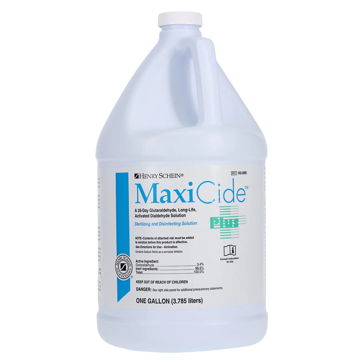 Maxicide Plus Instrument Disinfectant with Activator, 3.4% Glutaraldehyde, 28-Day, 1 Gallon, No Dilution Required thumbnail 2