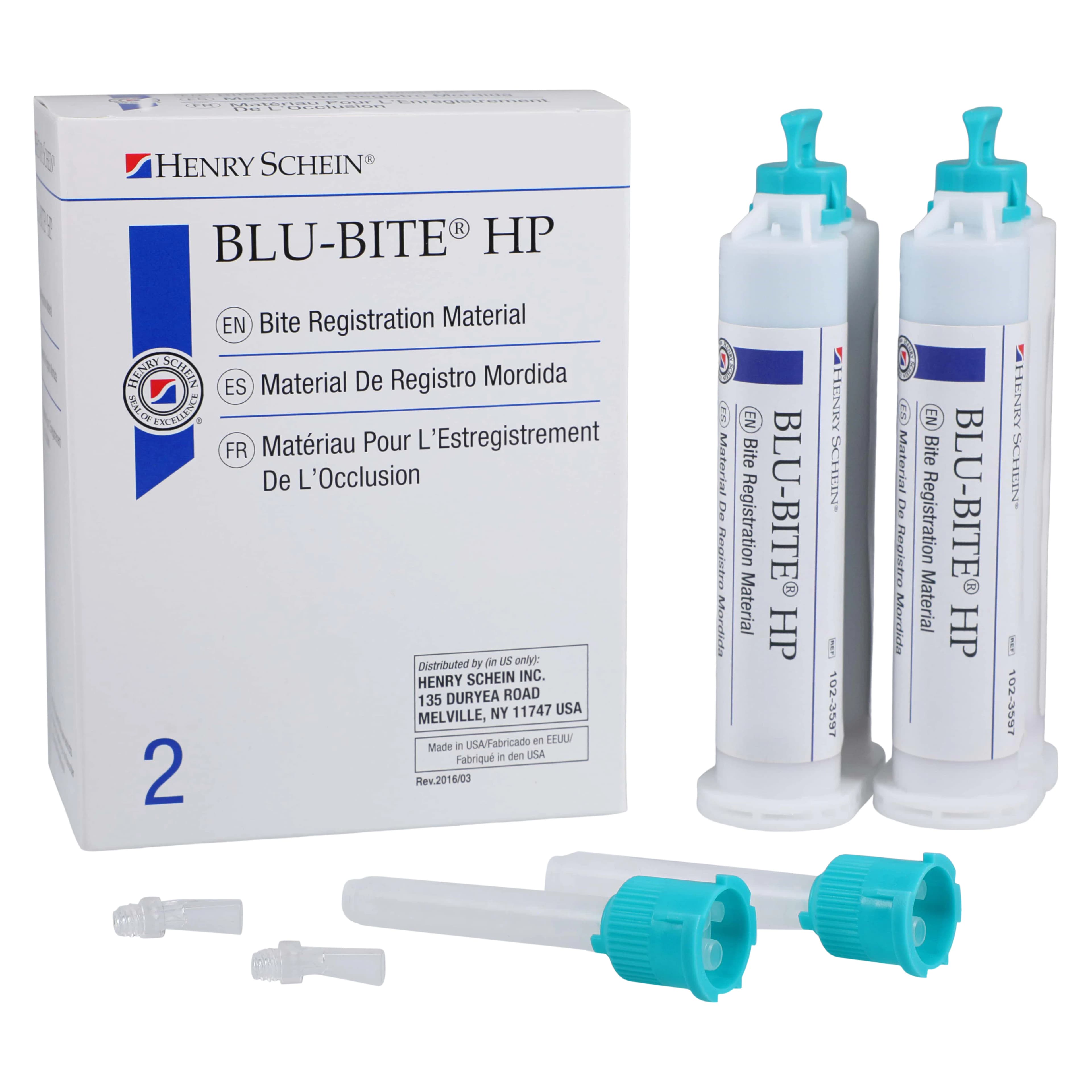 Blu-Bite HP Fast Set Bite Registration Material, Vinylpolysiloxane, Mousse, Unflavored, 2/Bx thumbnail 2