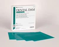 Henry Schein Non-Latex Rubber Dam, 6" x 6", Teal Green, 75/Box thumbnail 2