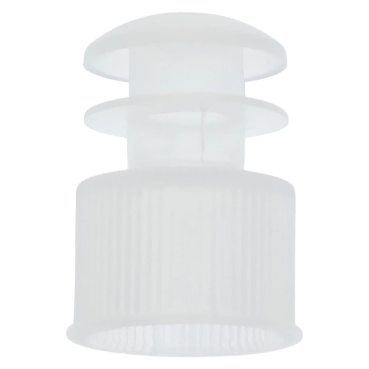 Globe Scientific Flange Plug Cap, Polyethylene, Clear, 12mm, 1000/Bag thumbnail 2
