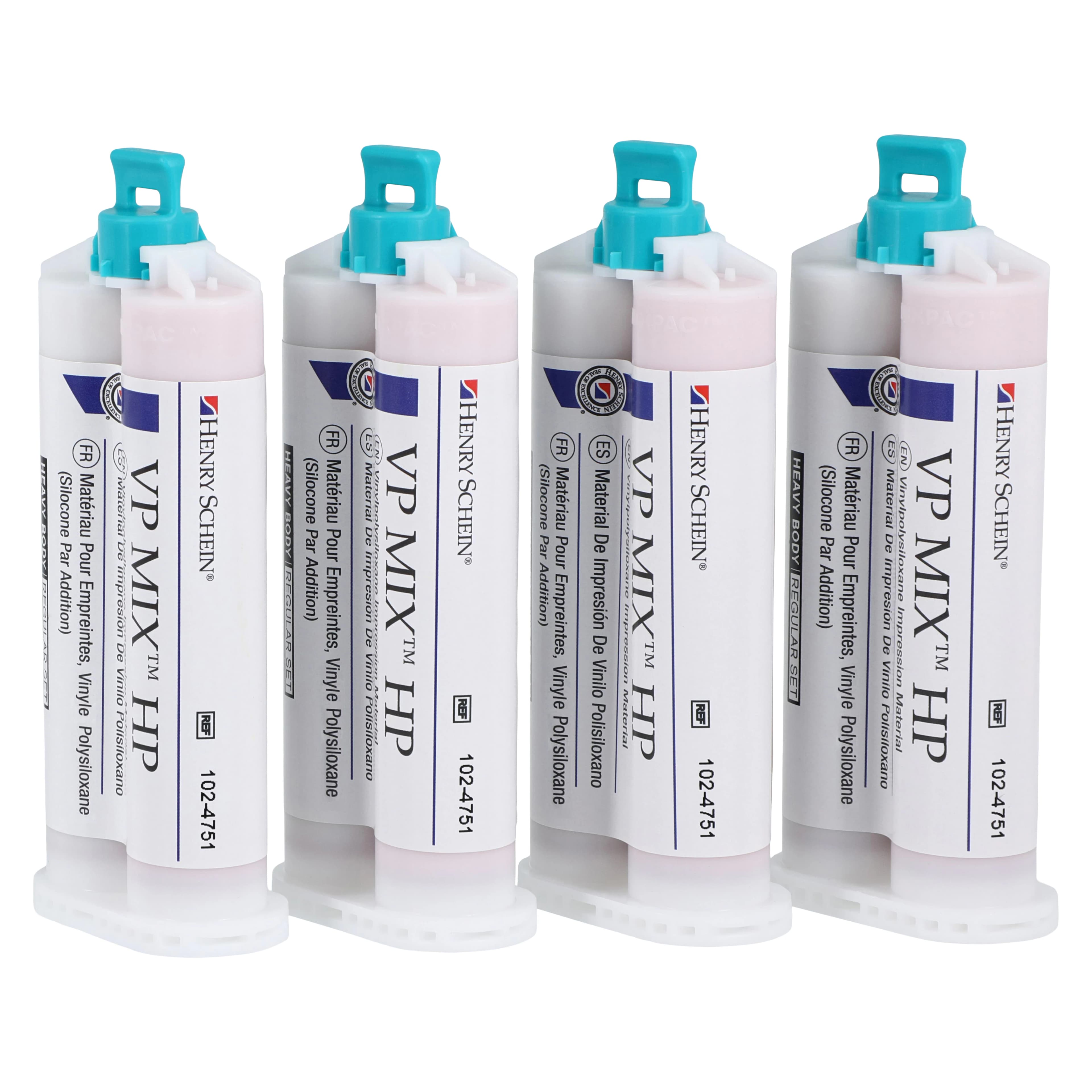 VP Mix HP Impression Material, Vinylpolysiloxane, Regular Set, Heavy Body, Mint, Gluten Free, 4/Box thumbnail 2