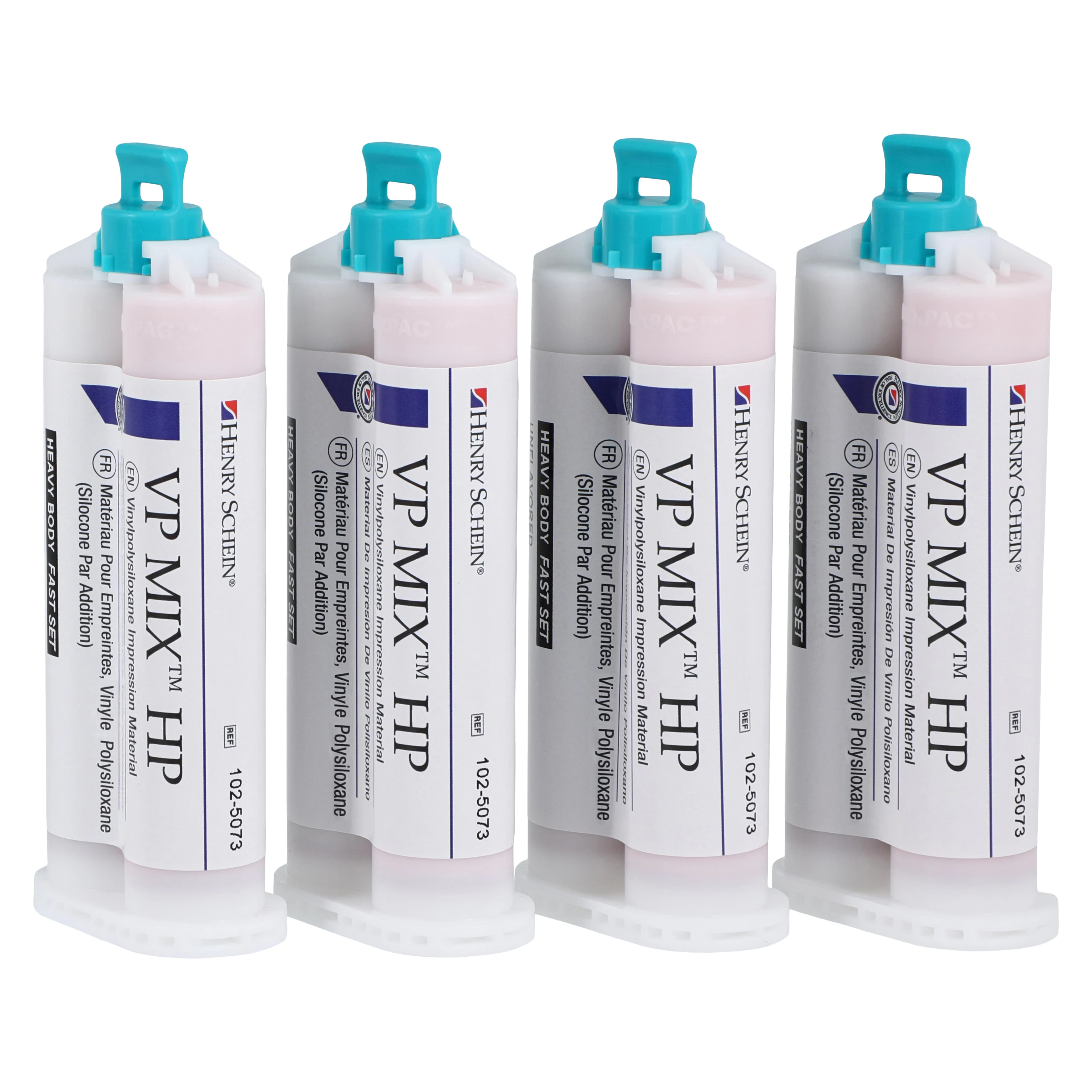 VP Mix HP VPS Impression Material, Fast Set, Heavy Body, Rose, Unflavored, Gluten Free, 4/Box - VP Mix HP VPS Impression Material - Image 1