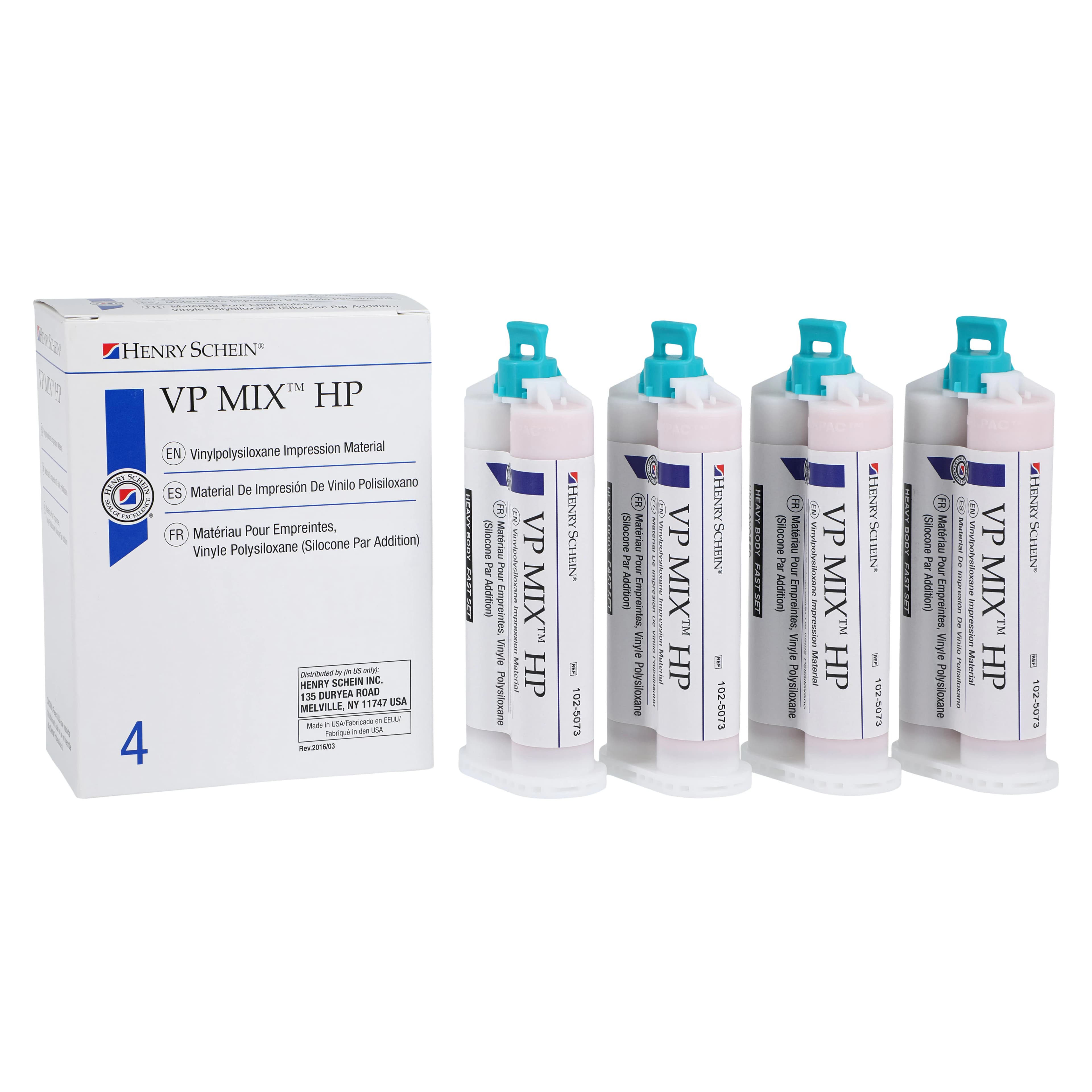 VP Mix HP VPS Impression Material, Fast Set, Heavy Body, Rose, Unflavored, Gluten Free, 4/Box thumbnail 3