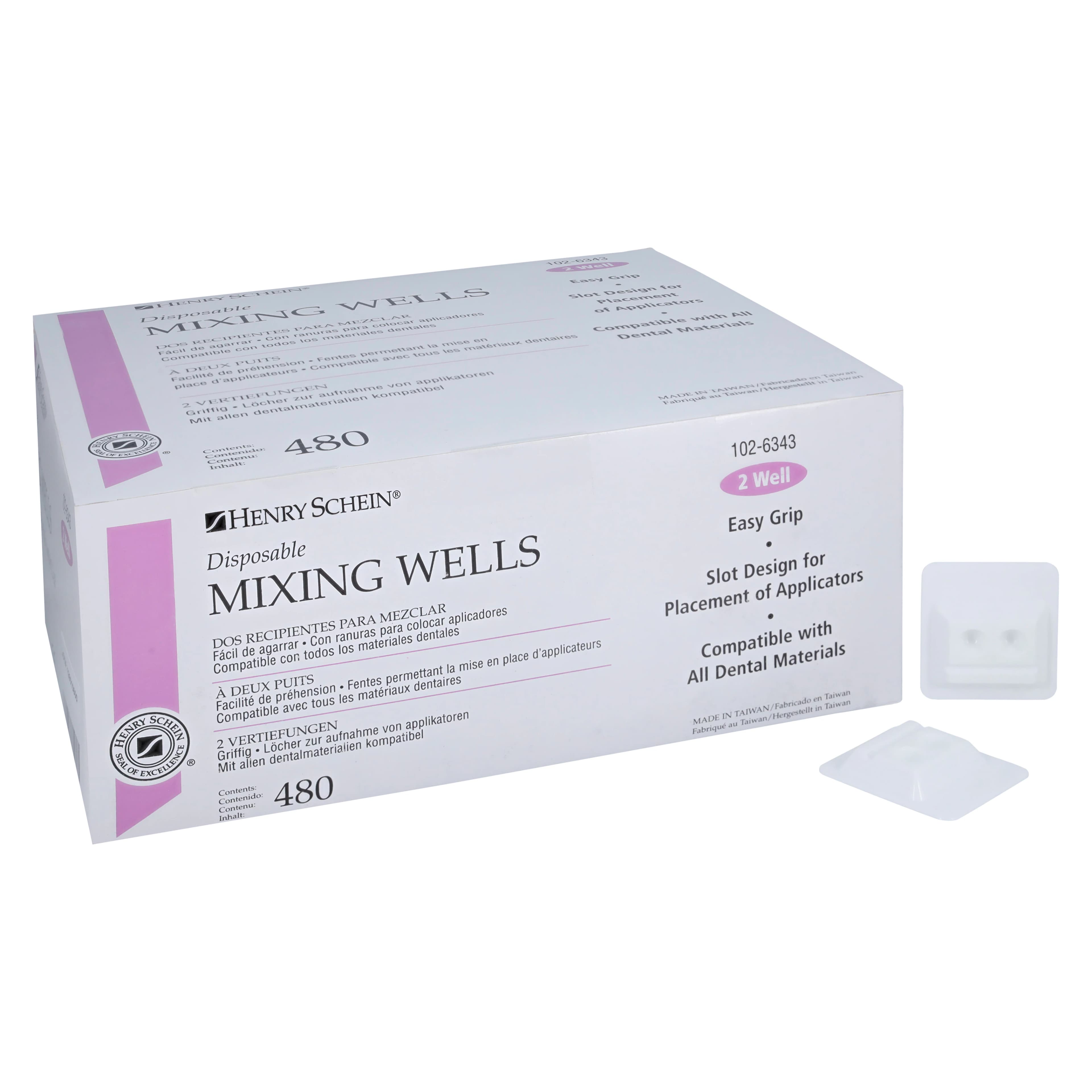 HSI Mixing Well, 2-Well, White, Disposable, 480/Box - HSI Mixing Well, 2-Well - Image 1