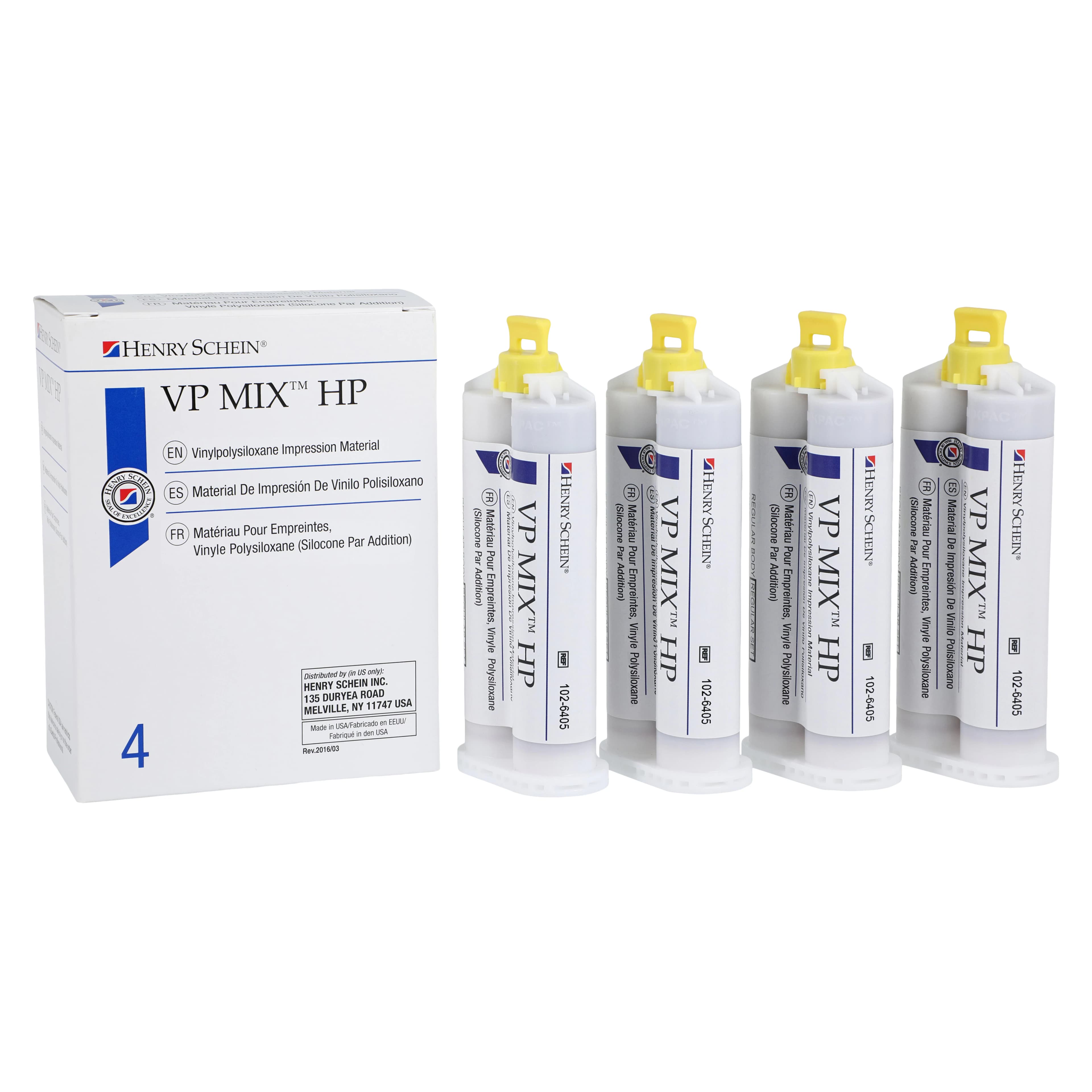 VP Mix HP Impression Material, Vinylpolysiloxane, Regular Set, Regular Body, Mint, 4/Box thumbnail 3