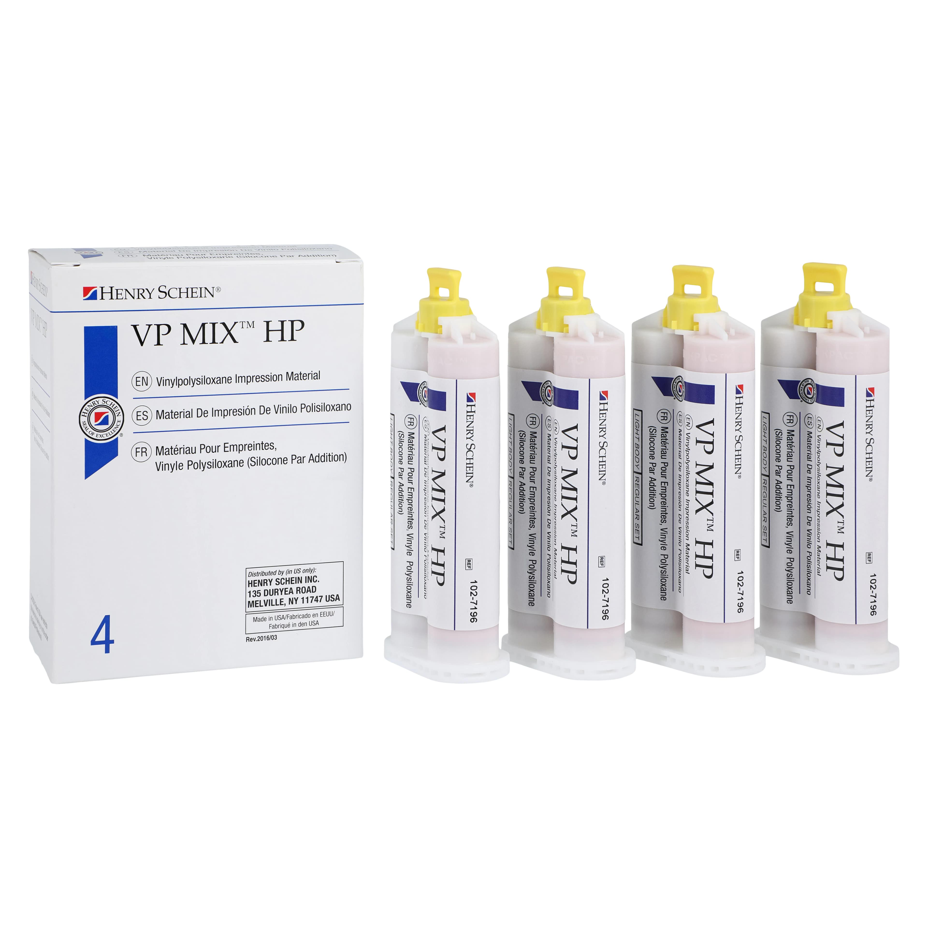 VP Mix HP VPS Impression Material, Regular Set, Light Body, Orange, Unflavored, Gluten Free, 4/Box thumbnail 3