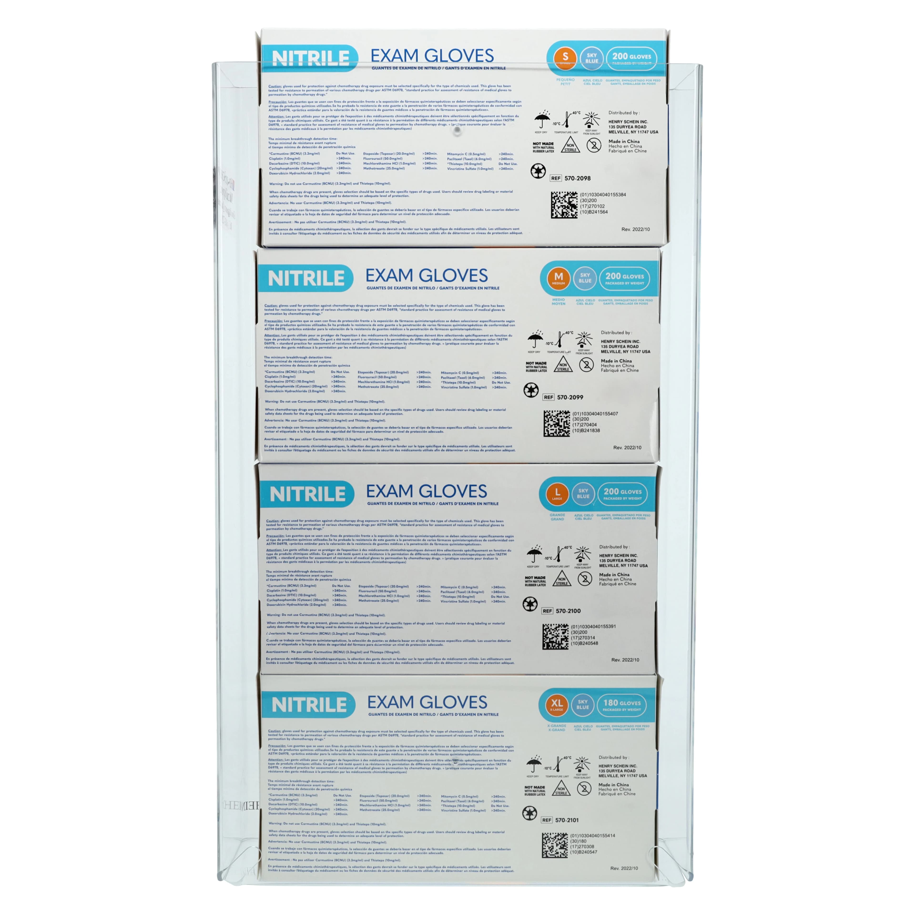 Maxi-Dispenz Acrylic Glove Box Dispenser, Quadruple, Clear, Wall Mount or Countertop thumbnail 9