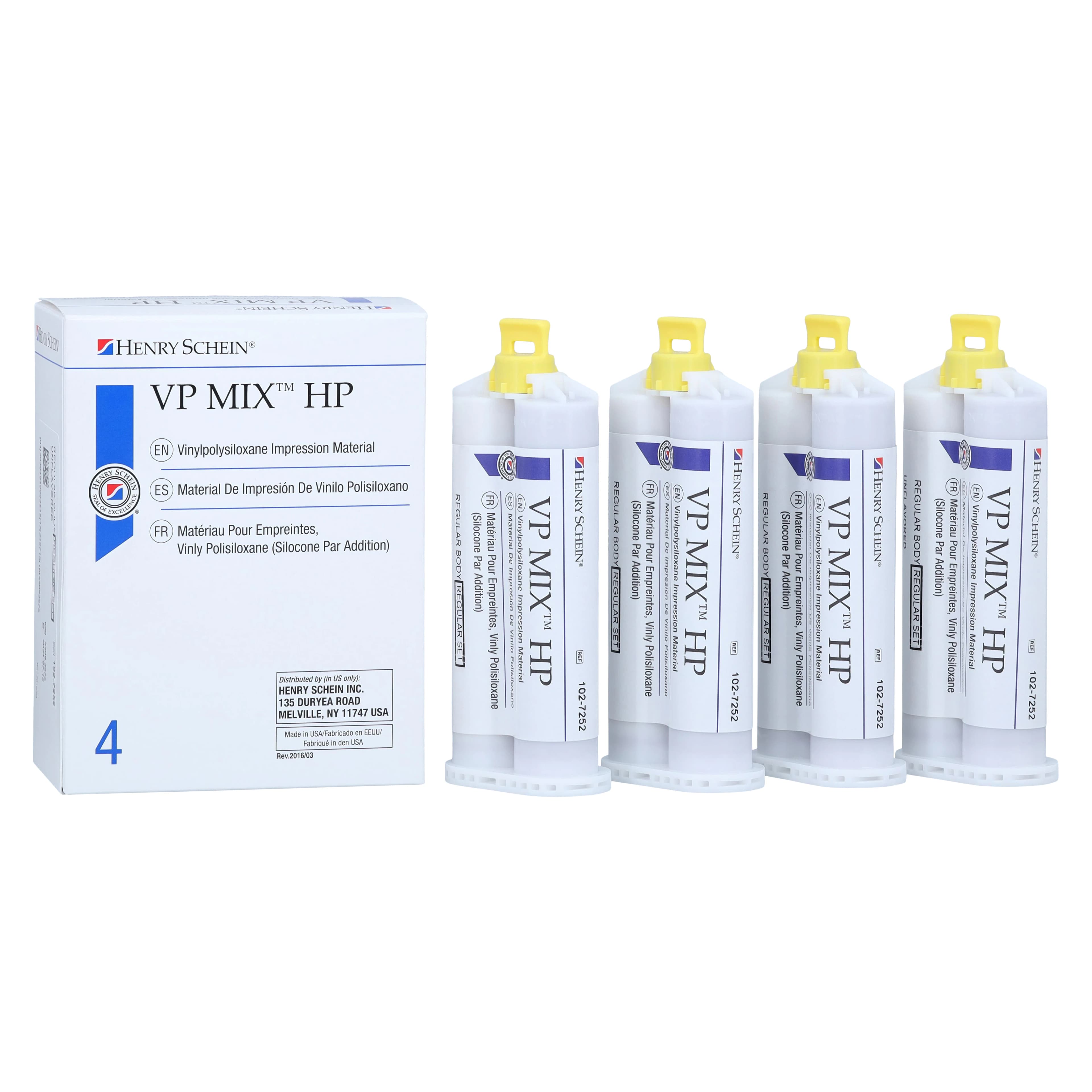 VP Mix HP VPS Impression Material, Regular Set, Regular Body, Lilac, Unflavored, Gluten Free, 4/Box thumbnail 3