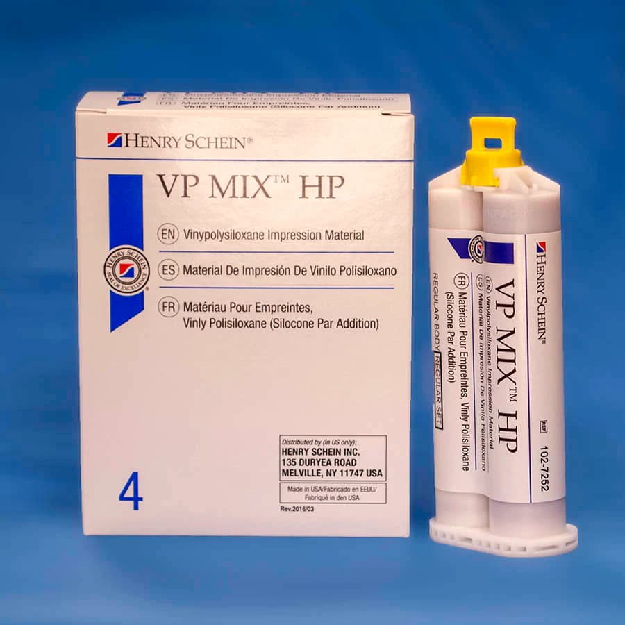 VP Mix HP VPS Impression Material, Regular Set, Regular Body, Lilac, Unflavored, Gluten Free, 4/Box - VP Mix HP VPS Impression Material - Image 1