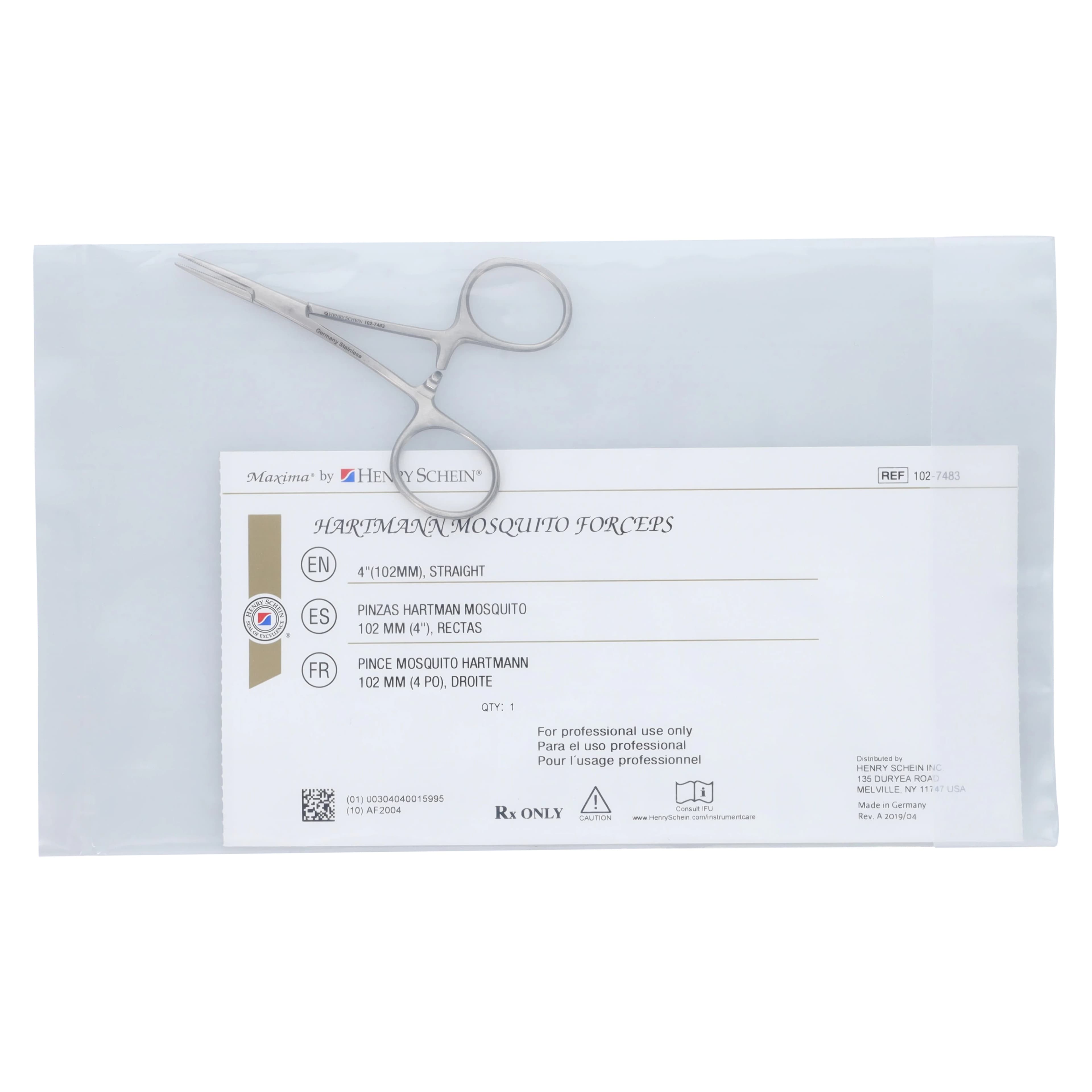 Hartman Mosquito Hemostatic Forceps, Straight, 3.5" (3-1/2"), Stainless Steel, Autoclavable, Each thumbnail 6