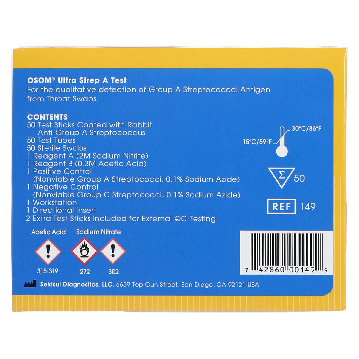 OSOM Ultra Strep A Dipstick Test Kit, CLIA Waived, 50 Tests/Box thumbnail 5