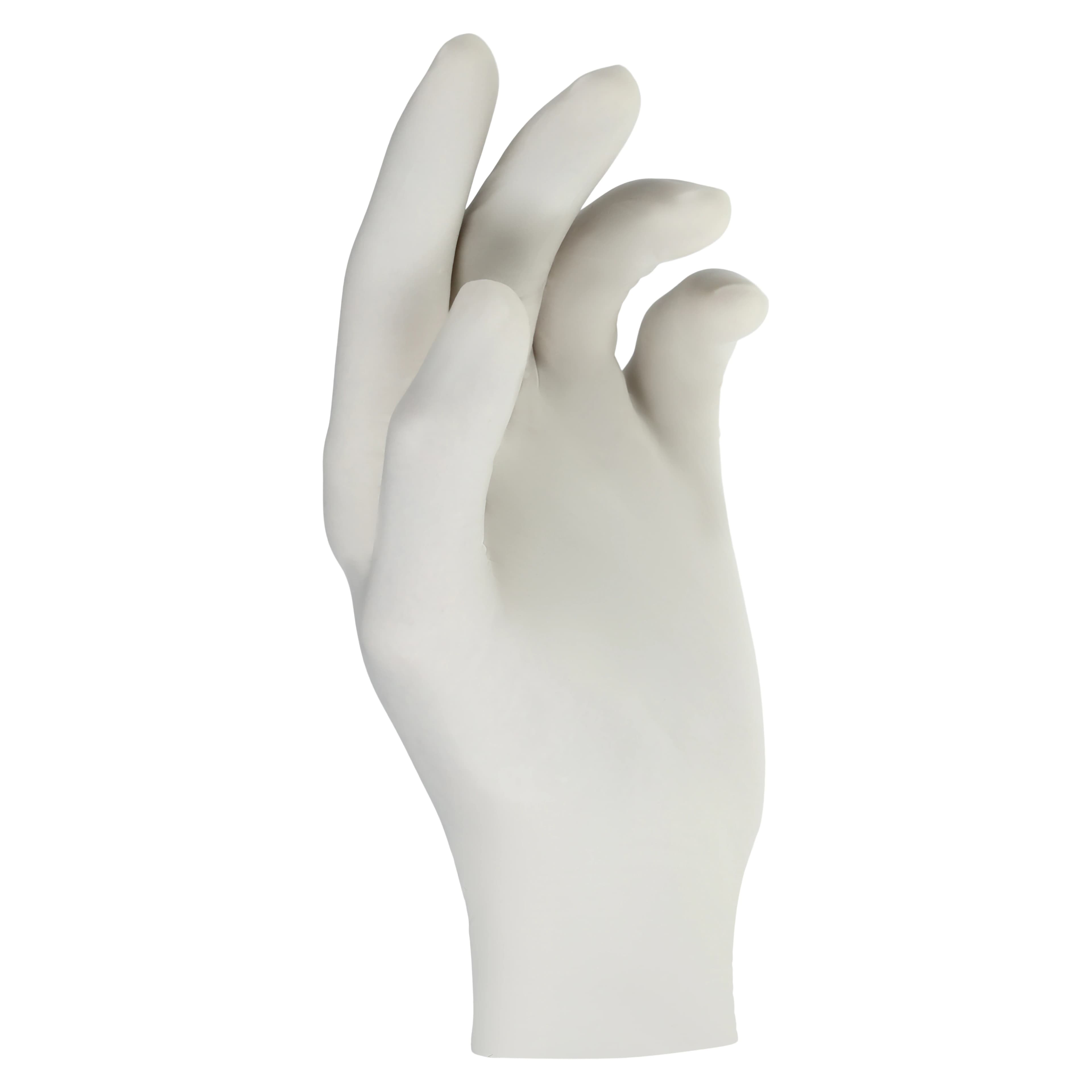 Criterion CL Latex Exam Gloves, Chlorinated, Large, White, Non-Sterile, 100/Box thumbnail 3