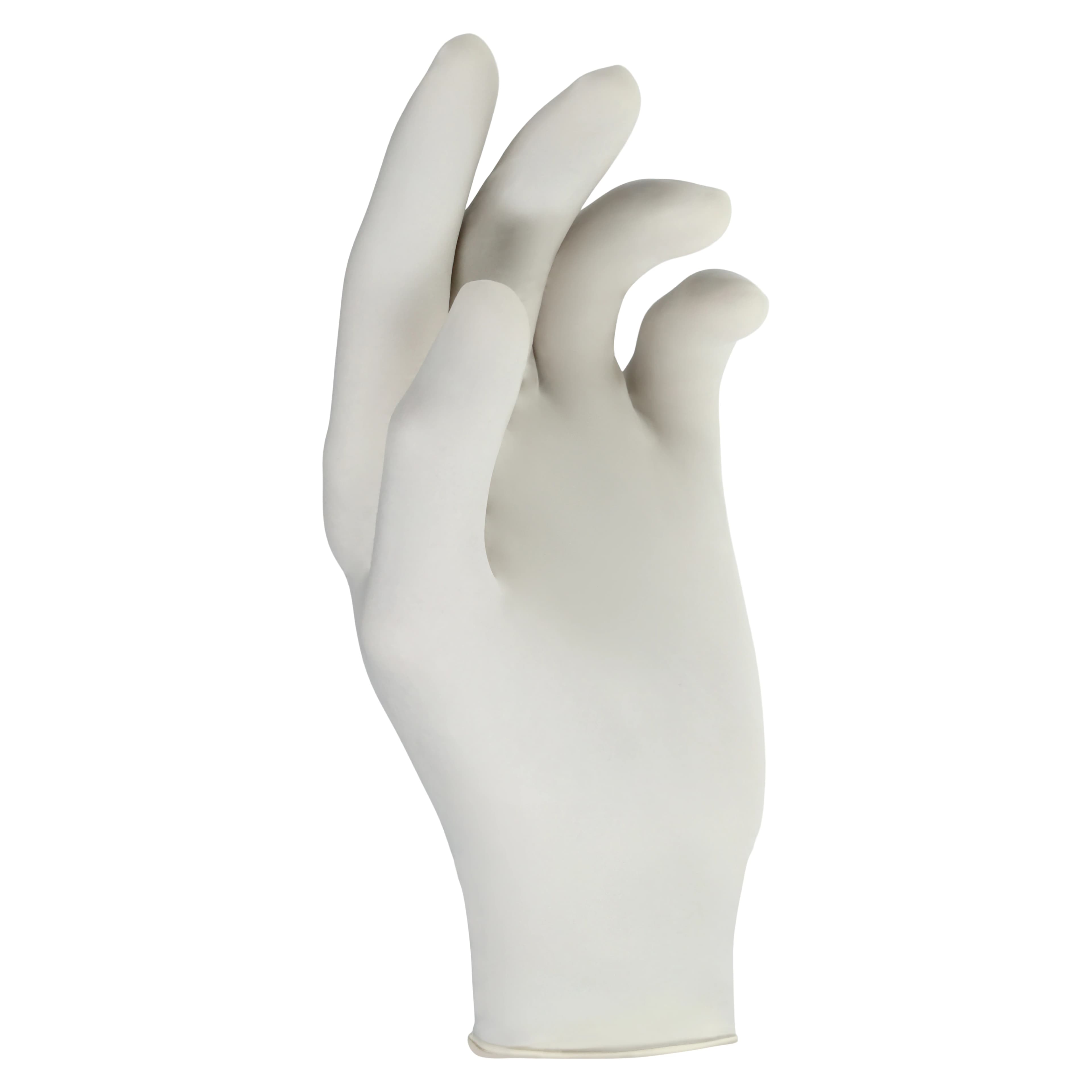 Criterion CL Latex Exam Gloves, Chlorinated, Small, White, Non-Sterile, 100/Box thumbnail 3