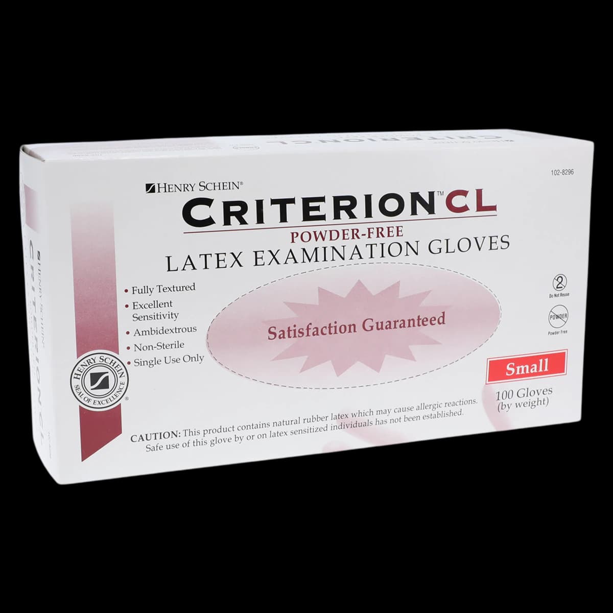 Criterion CL Latex Exam Gloves, Chlorinated, Small, White, Non-Sterile, 100/Box - Criterion Glove Chlorinated - Image 1