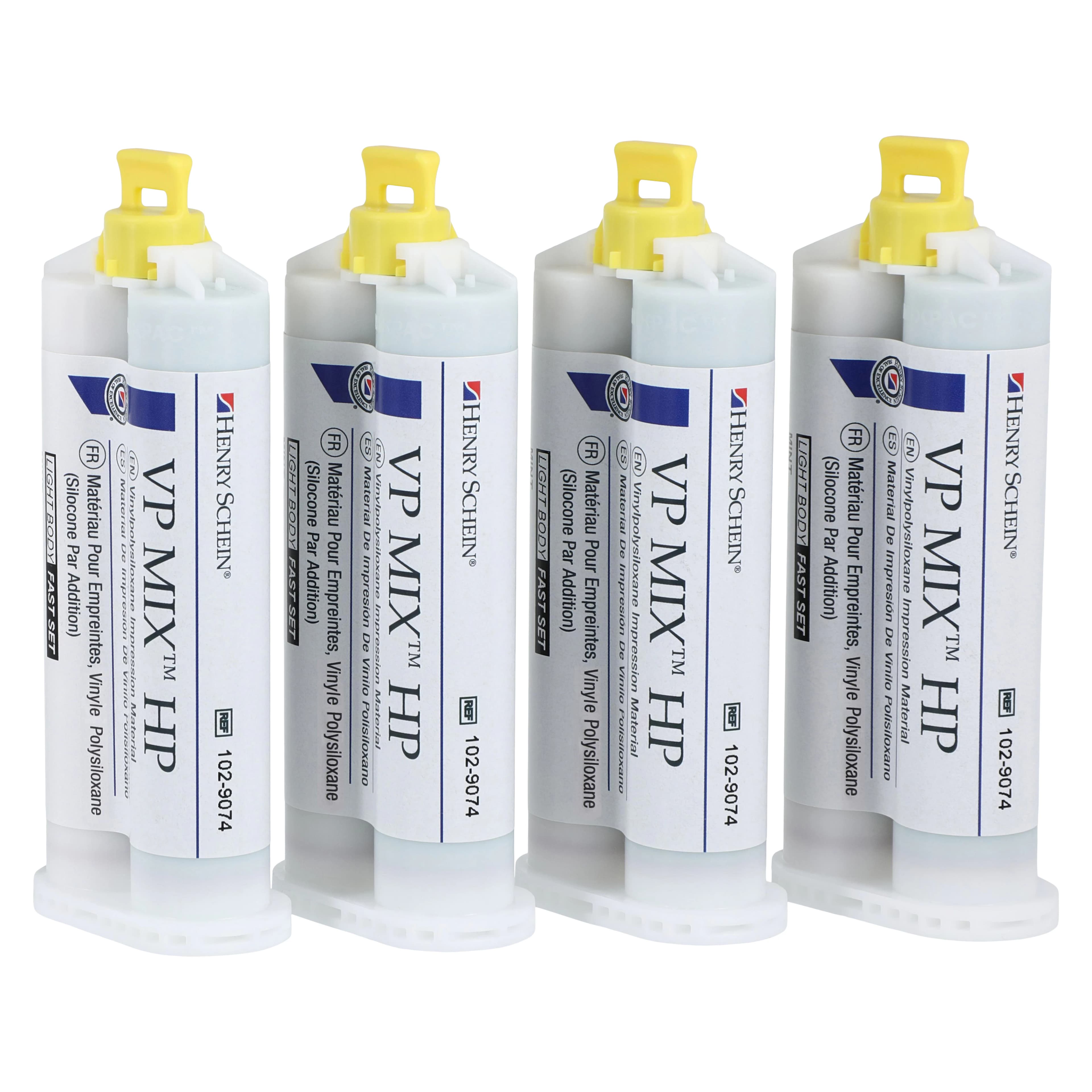 VP Mix HP Fast Set Mint Impression Material, Vinylpolysiloxane, Light Body, 4/Box thumbnail 2