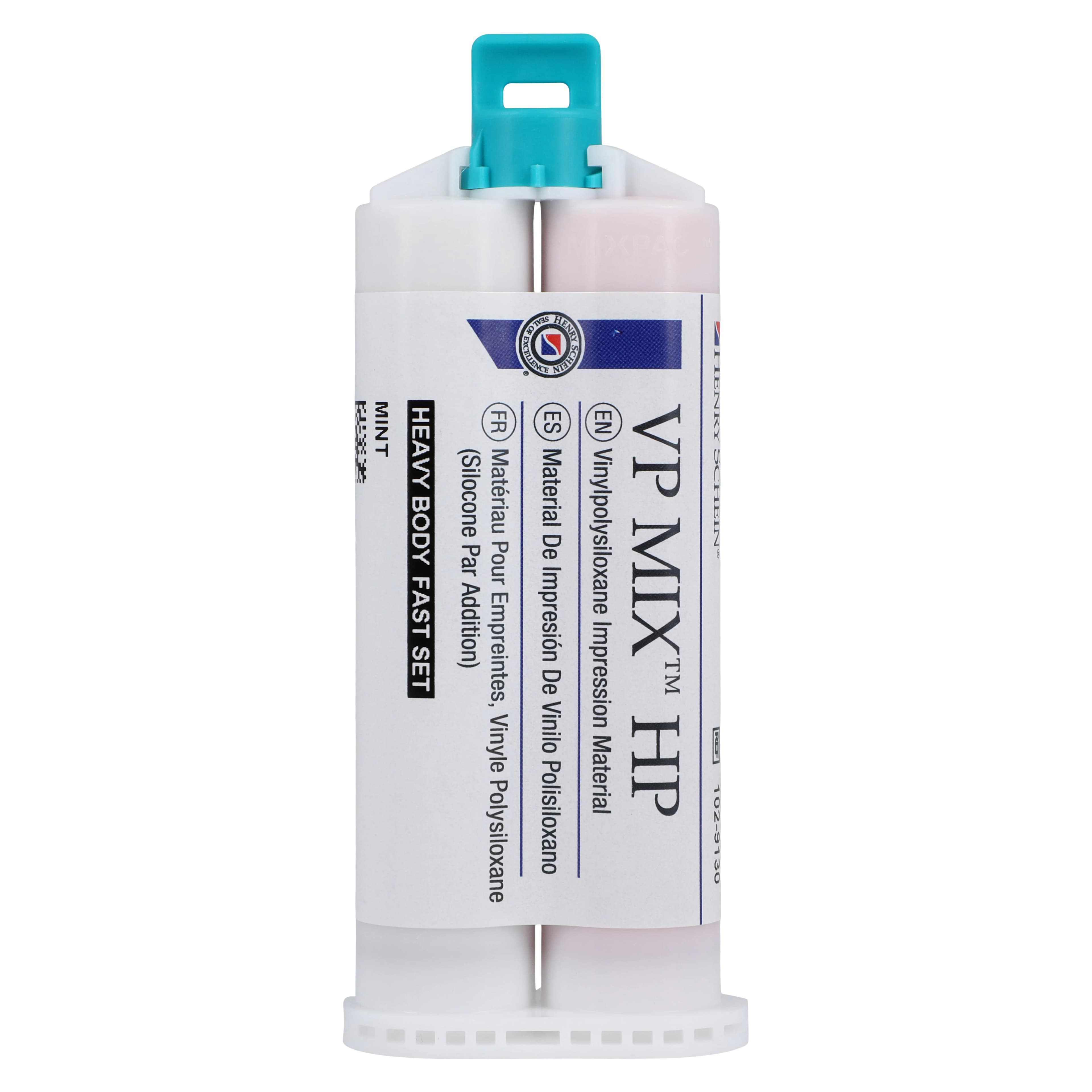 VP Mix HP Fast Set Mint Vinylpolysiloxane Impression Material, Heavy Body, Gluten Free, 4/Box thumbnail 4