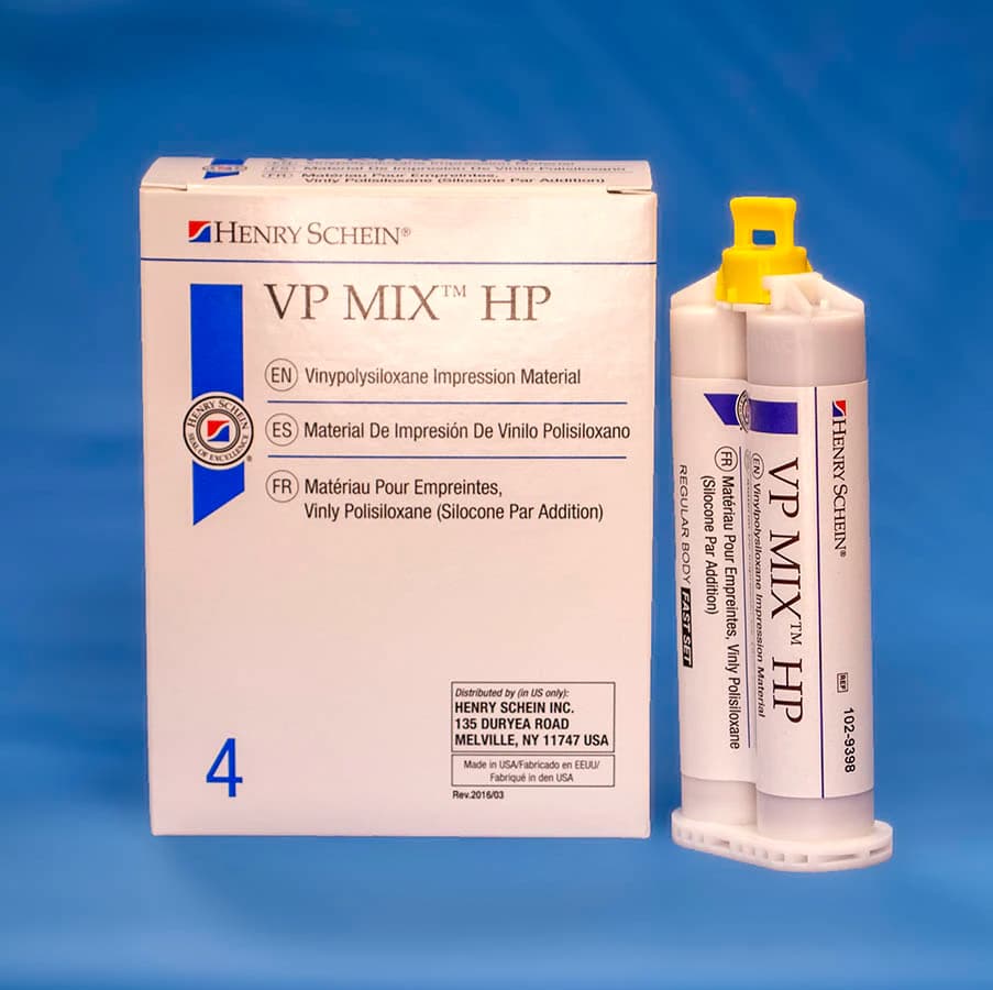 VP Mix HP VPS Impression Material, Fast Set, Regular Body, Lilac, Unflavored, Gluten Free, 4/Box - VP Mix HP VPS Impression Material - Image 1