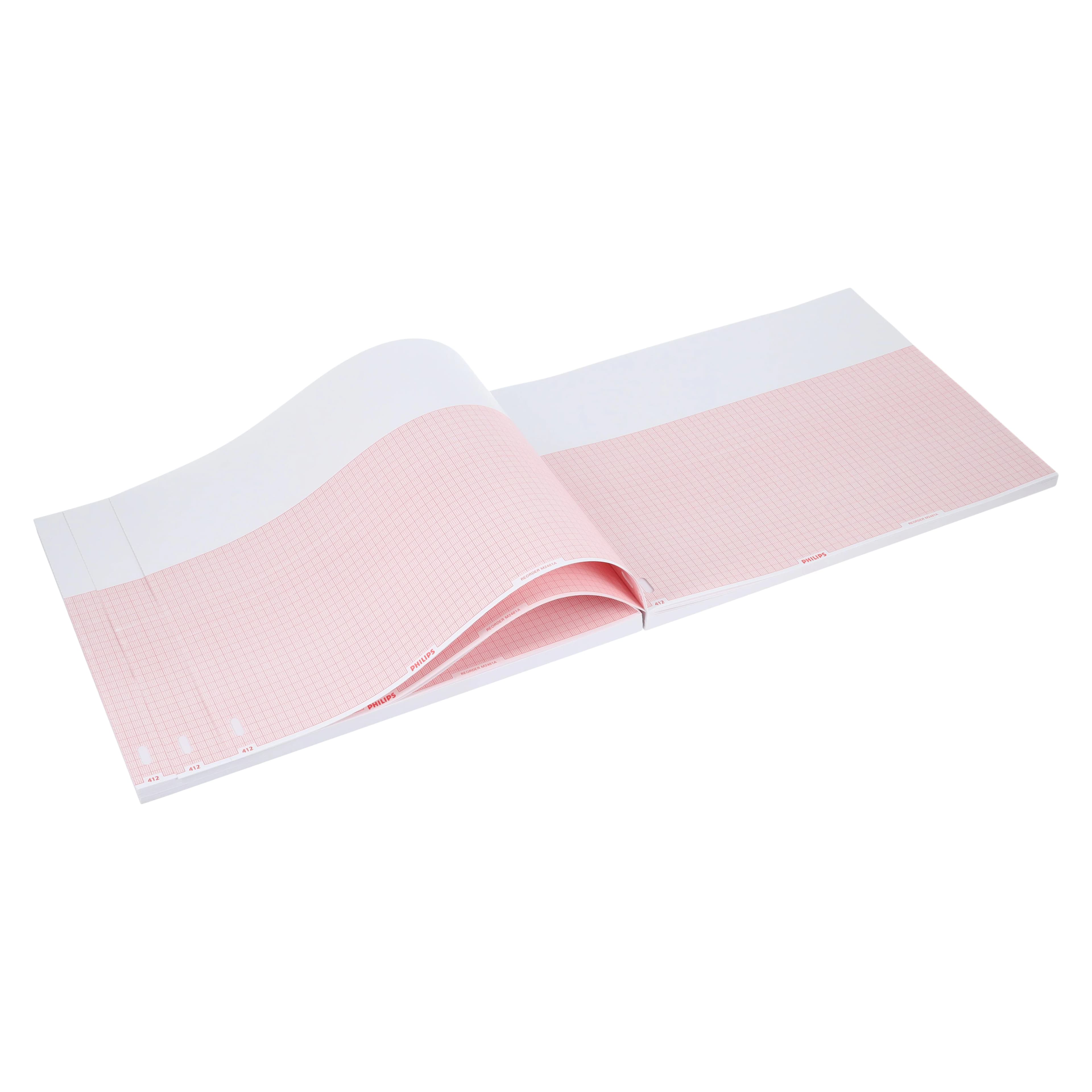 Philips Medical Systems ECG/EKG Recording Paper, Z-Fold, for HP PageWriter 200, 200 Sheets/Pack - Ekg Paper Z-Fold For 200l - Image 1