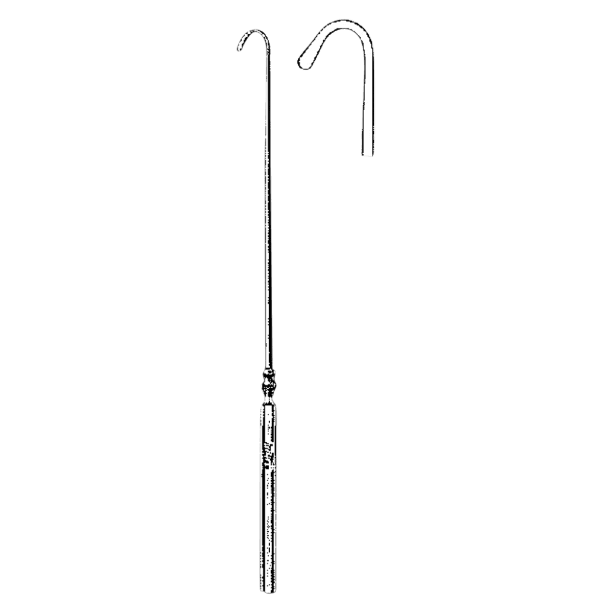 Miltex-Integra Rosser Crypt Hook, 6-3/4" Stainless Steel, Single - Rosser Crypt Hook - Image 1