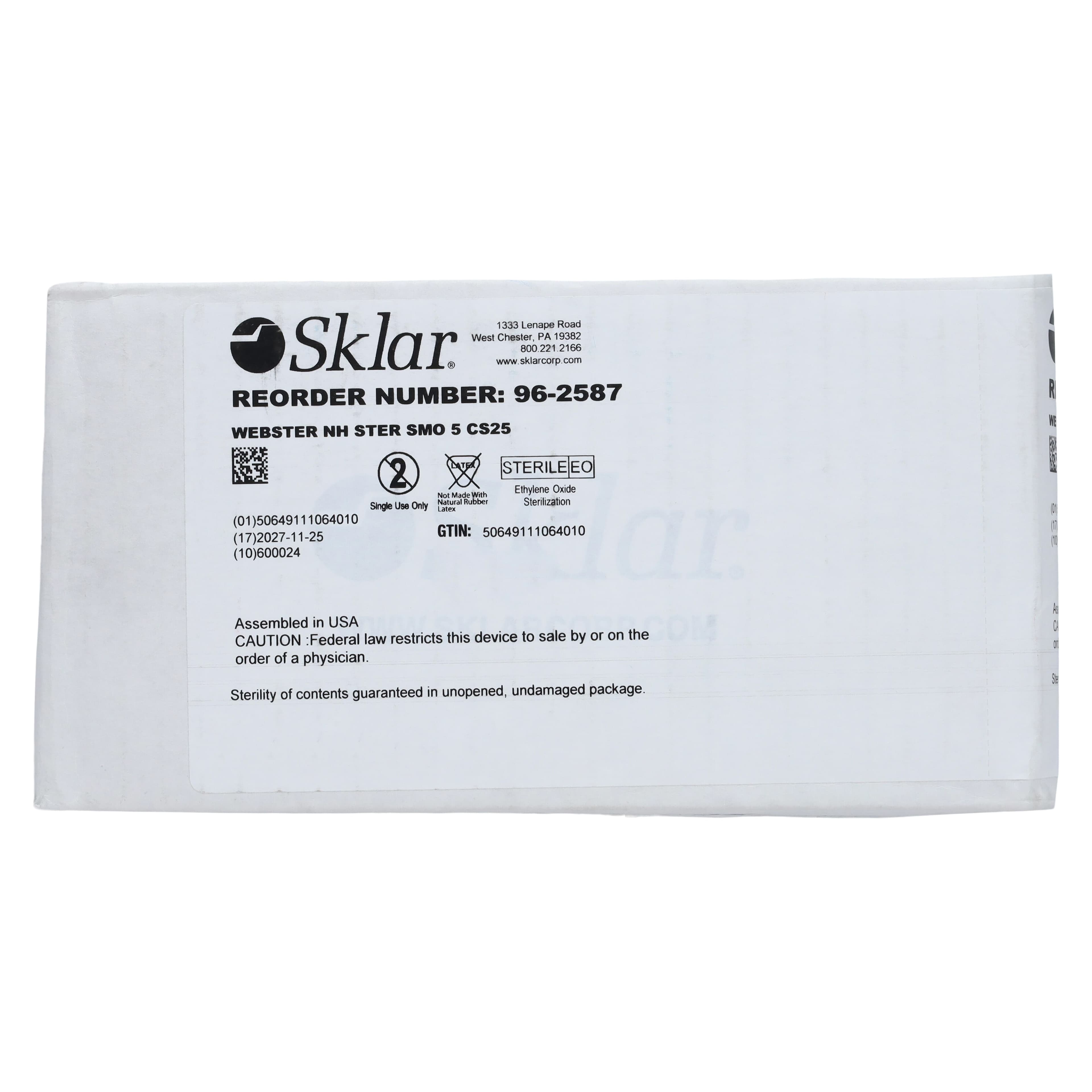 Sklar Econo Webster Needle Holder, Smooth, 5" Stainless Steel, 25/Case thumbnail 4