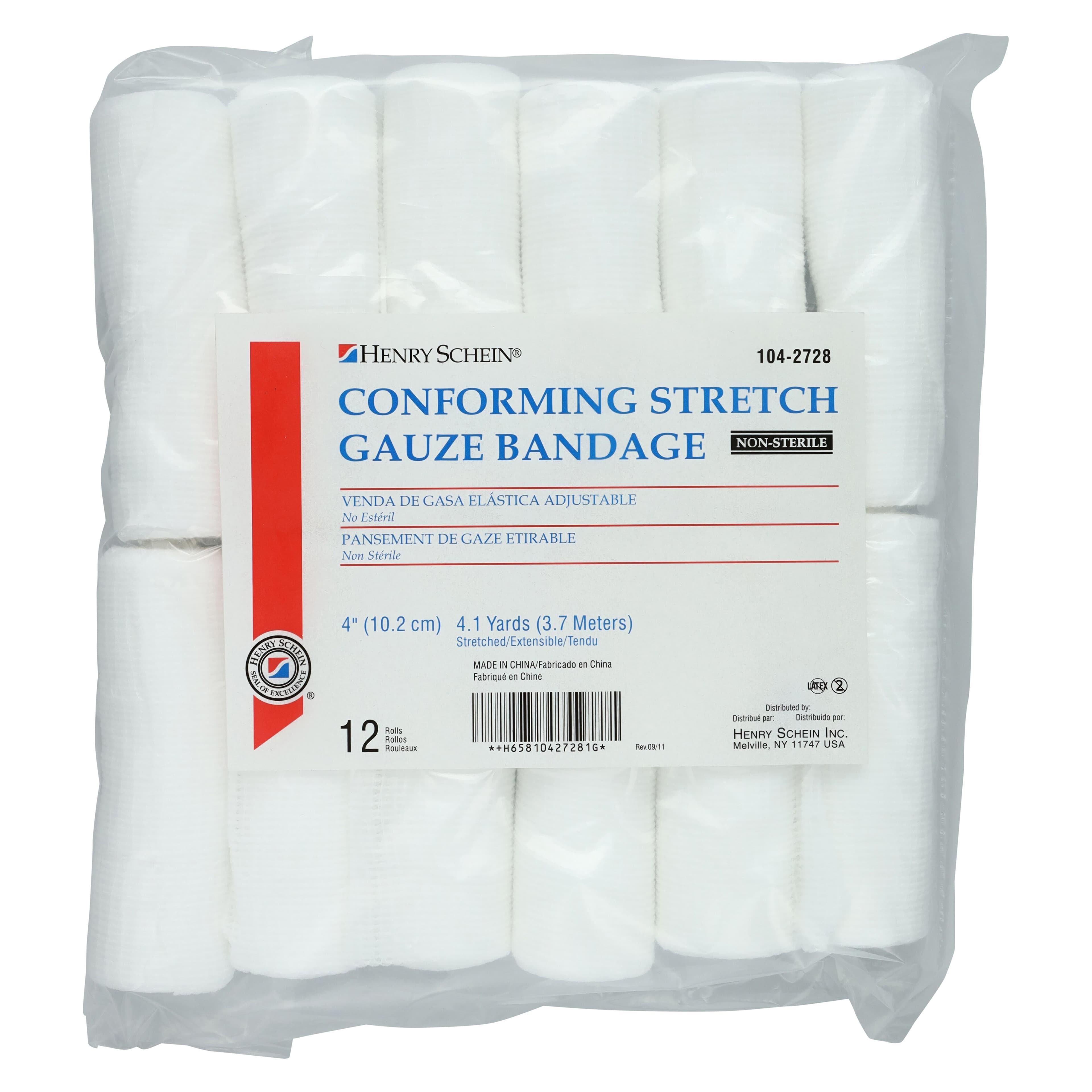 Conforming Bandage Gauze, 4" x 4.1 yd, 6 Ply, Non-Sterile, 12/Bag thumbnail 3