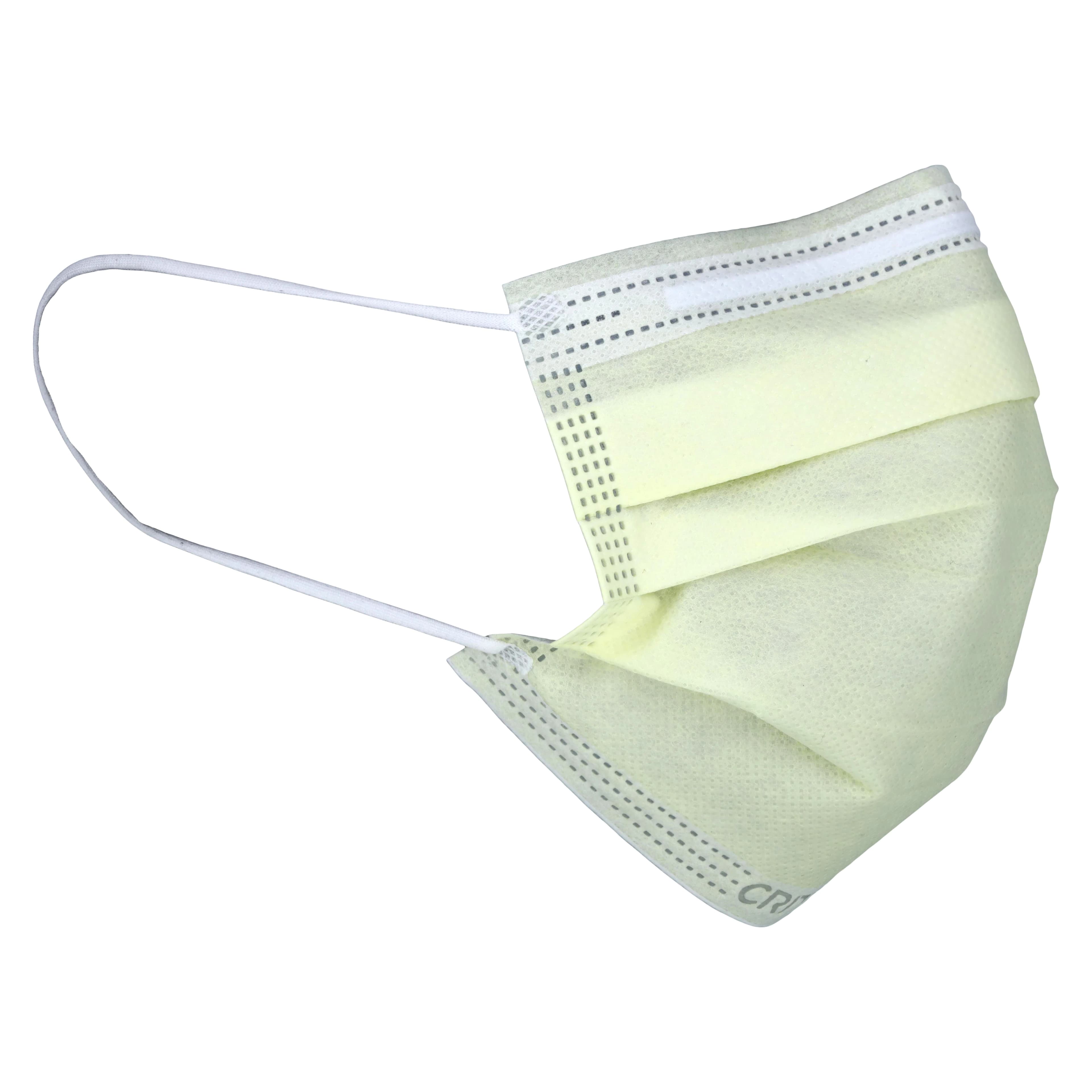 Criterion Earloop Procedure Masks ASTM Level 1, Yellow, Adult, 50/Box thumbnail 2