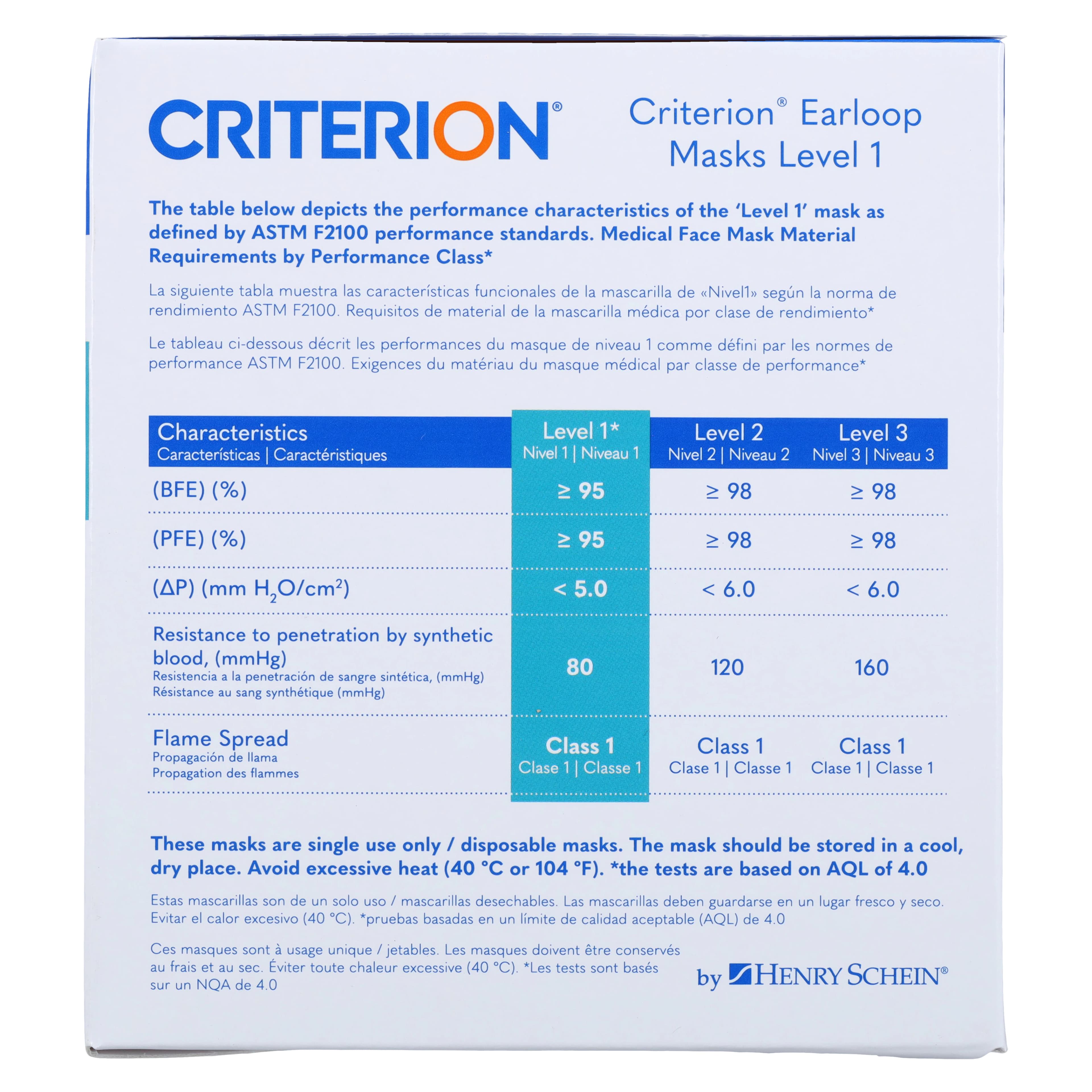Criterion Earloop Procedure Masks ASTM Level 1, Yellow, Adult, 50/Box thumbnail 6