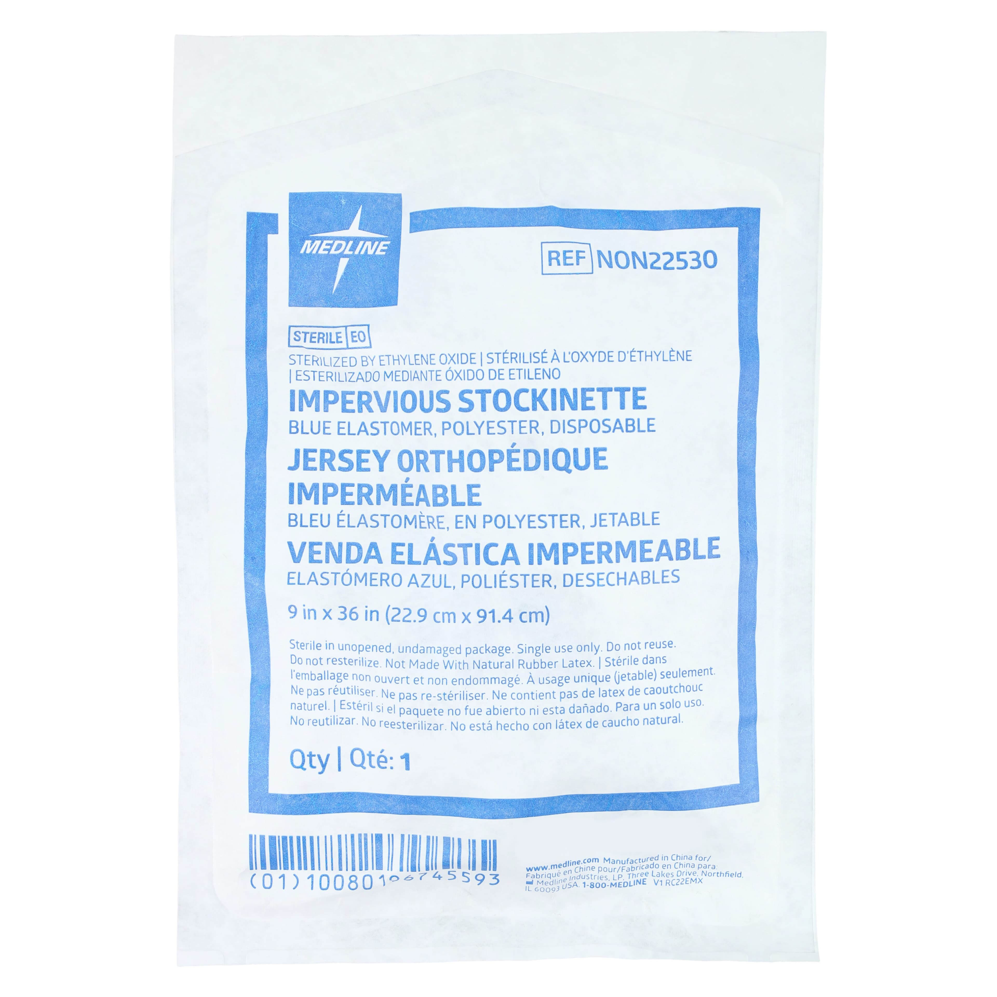 Medline Impervious Stockinette, 9" x 36" thumbnail 2