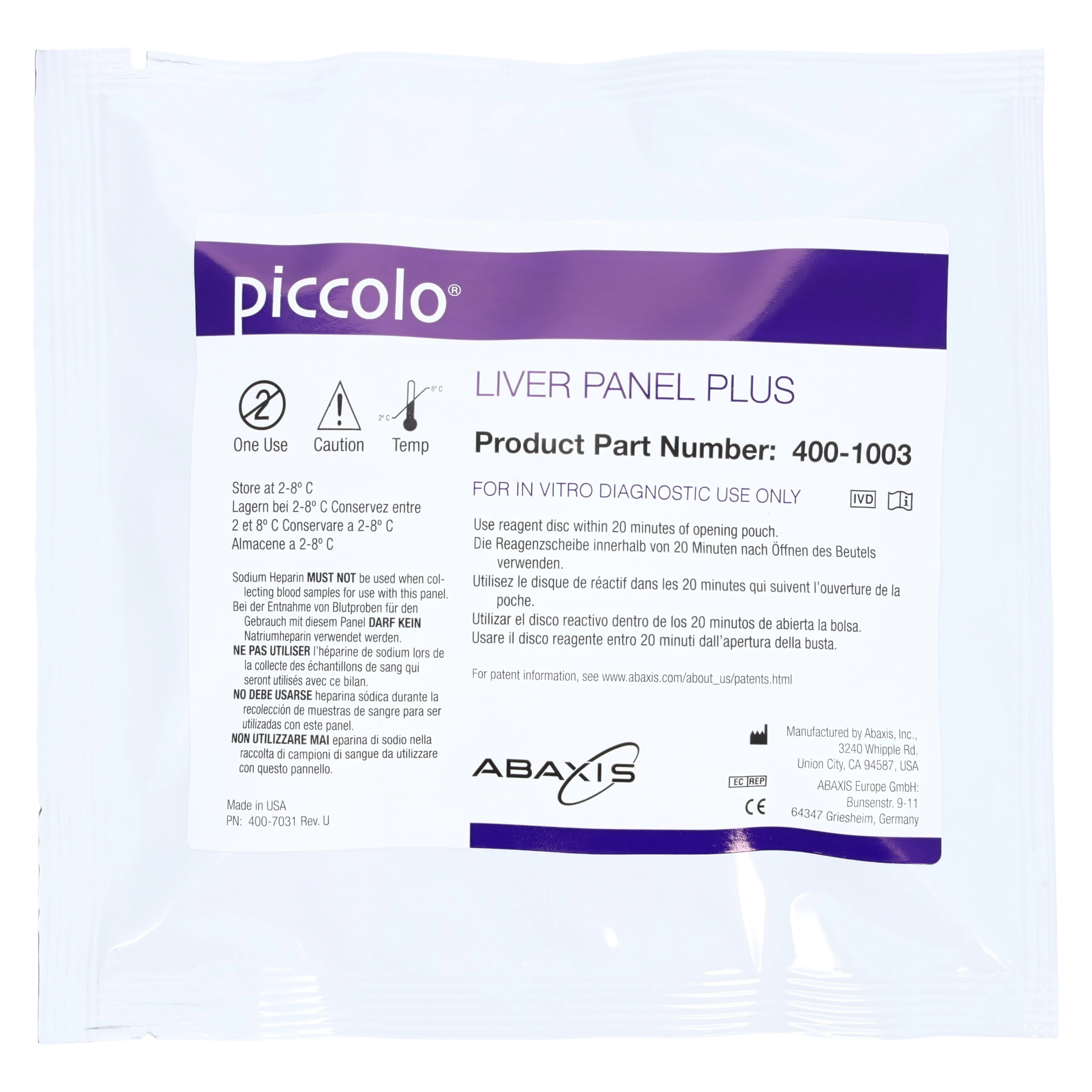 Abaxis Piccolo Xpress Liver Panel Plus Reagent Disc, CLIA Waived, 10/Box, 400-0003 thumbnail 6