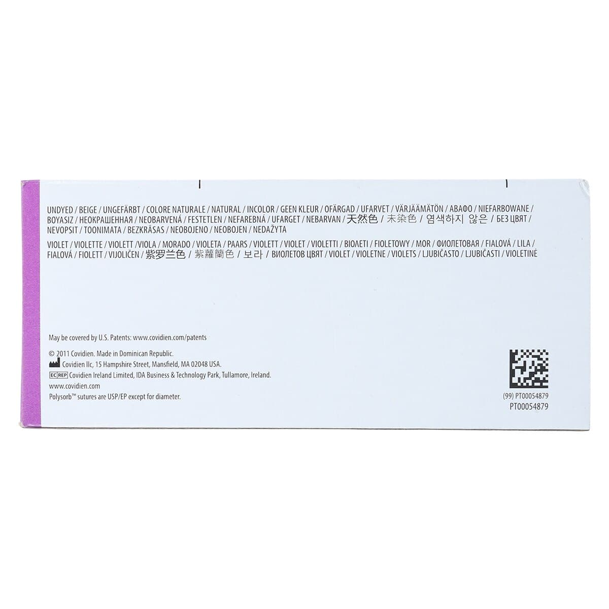 Medtronic Polysorb Suture, 4-0, 18" Polyester Braid, Absorbable, P-13 Premium Reverse Cutting 3/8 Circle Needle 13mm, Coated, Undyed, 36/Case thumbnail 7