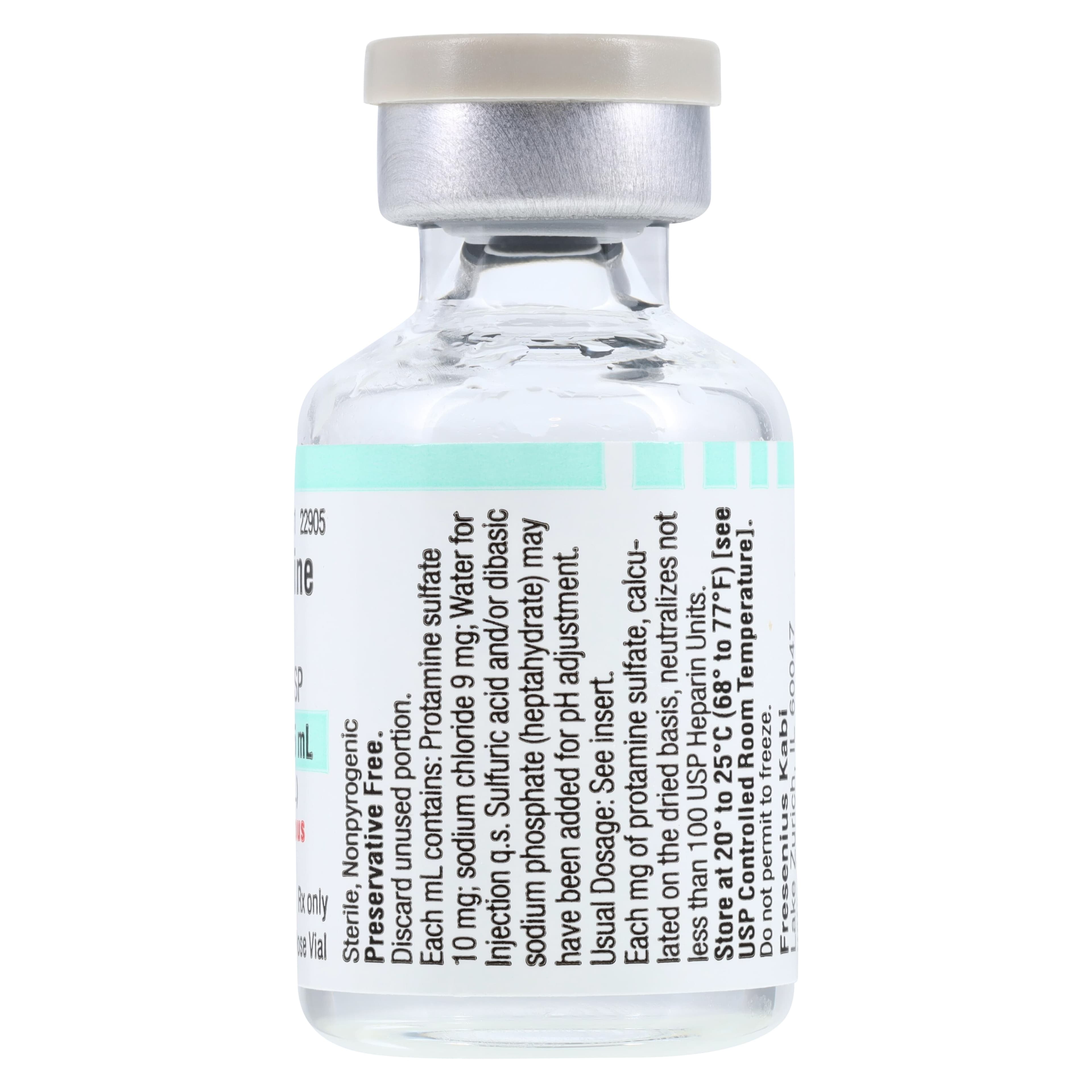 Protamine Sulfate Injection, 10 mg/mL, 5 mL Single-Dose Vial, 25/Package, Fresenius Kabi thumbnail 4