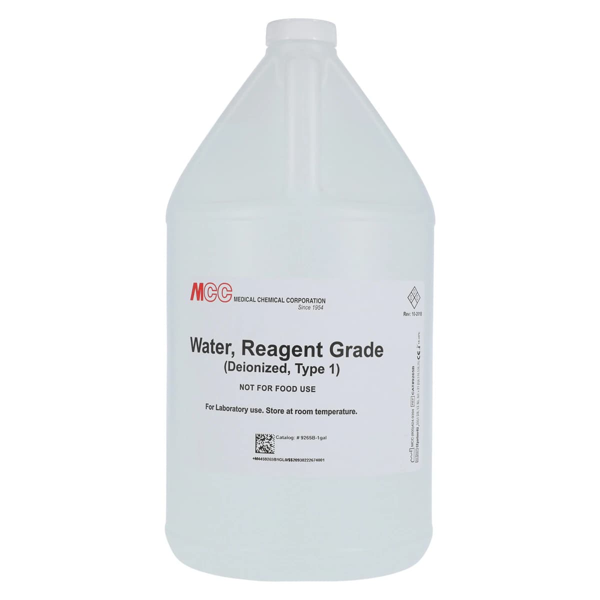 Medical Chemical Deionized Water, Reagent Grade, 1 Gallon - Water Reagent Grade - Image 1