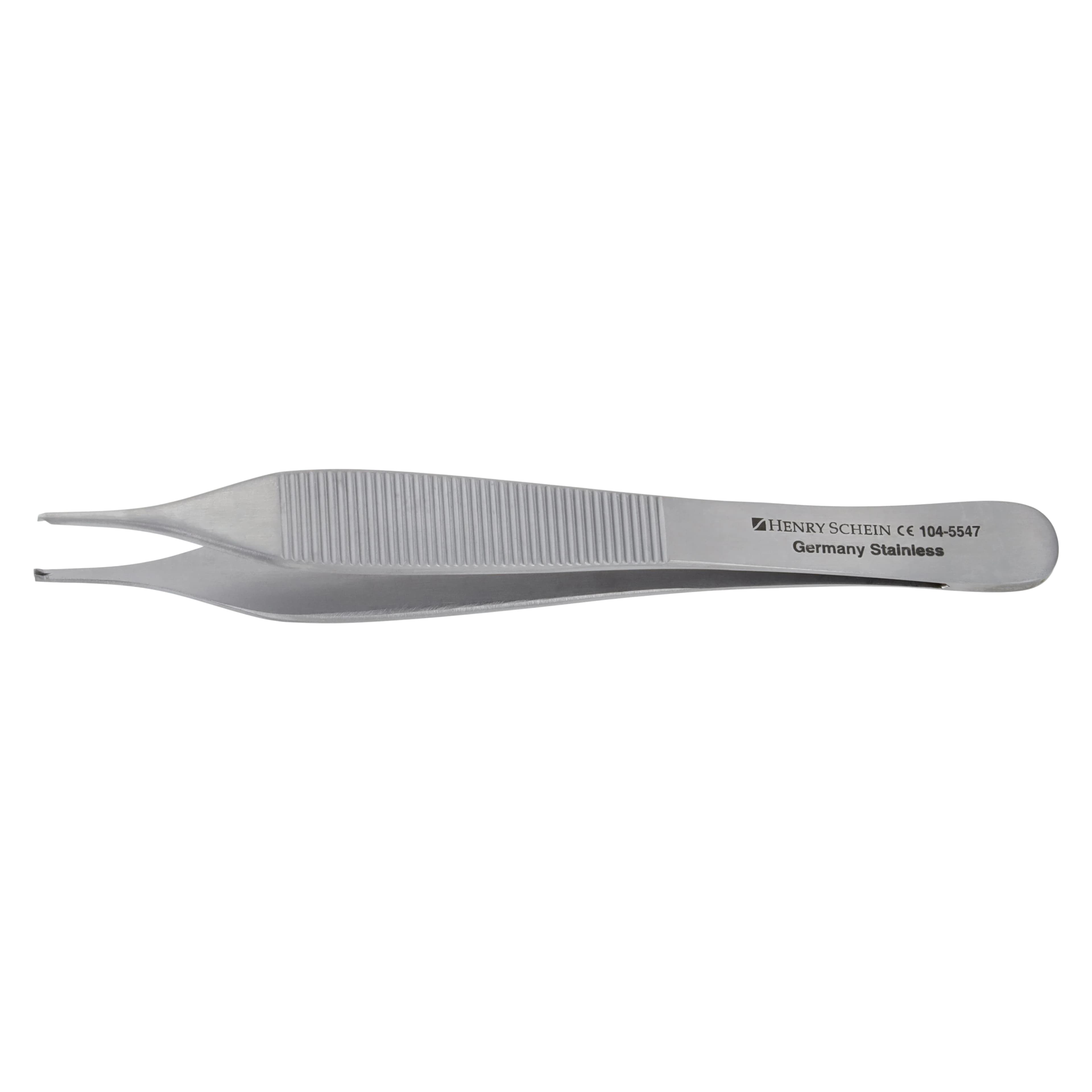 Henry Schein Hudson Tissue Forceps, 1x2 Teeth, Serrated, 4-3/4" Stainless Steel, Autoclavable, Each - Forceps Hudson Tis 1x2T Ser - Image 1