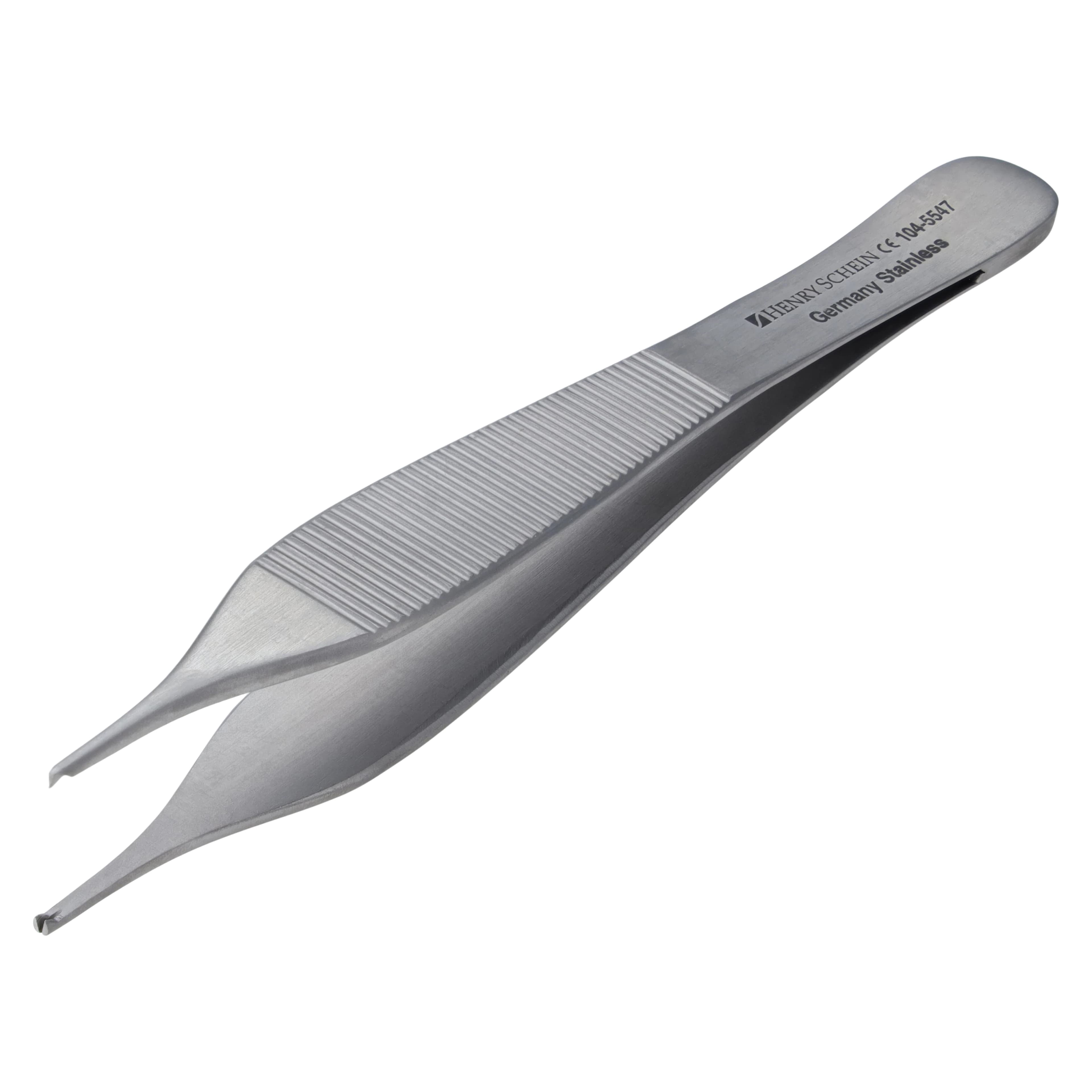 Henry Schein Hudson Tissue Forceps, 1x2 Teeth, Serrated, 4-3/4" Stainless Steel, Autoclavable, Each thumbnail 3