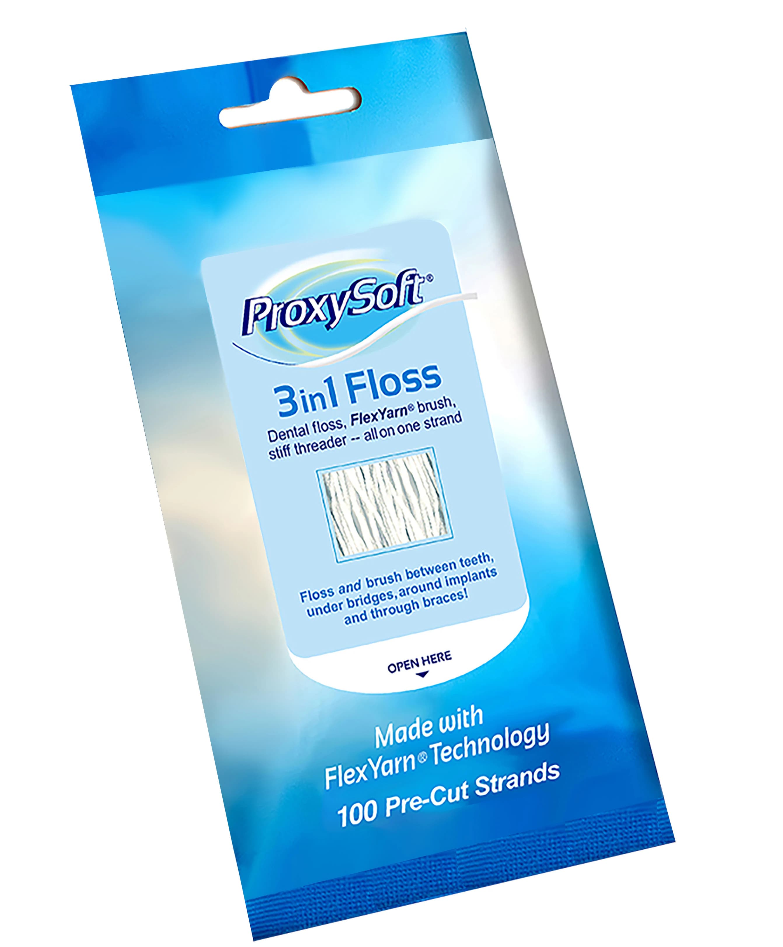 ProxySoft 3-in-1 Floss Dispenser Pack, 12 x 100-ct Cards, 1200 Total Pieces - ProxySoft 3in1 Dispenser Pack (12 100-ct Cards) - Image 1