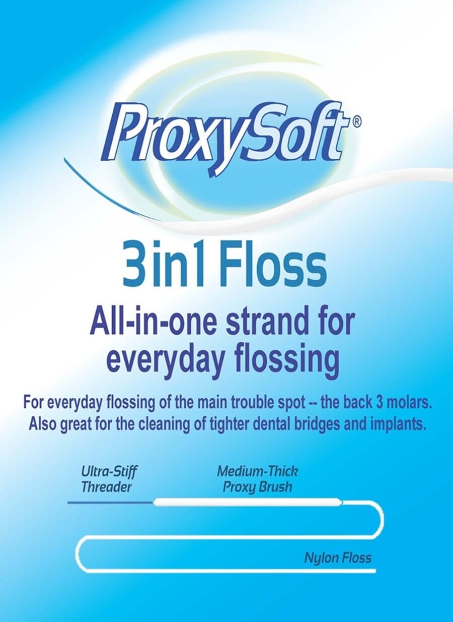 ProxySoft 3-in-1 Floss Dispenser Pack, 12 x 100-ct Cards, 1200 Total Pieces thumbnail 4